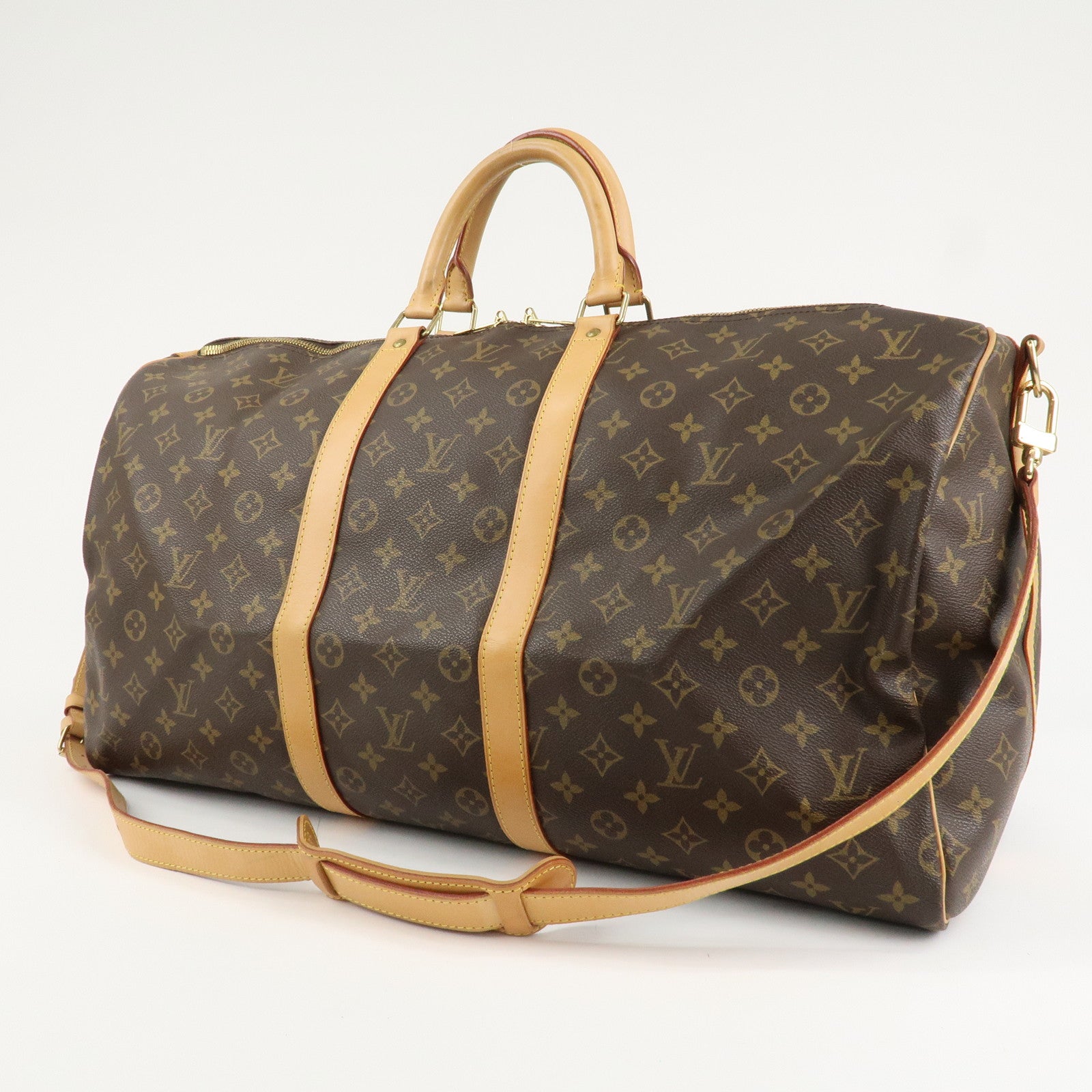Louis Vuitton Monogram Keep All Bandouliere 55 Boston Bag M41414 Used
