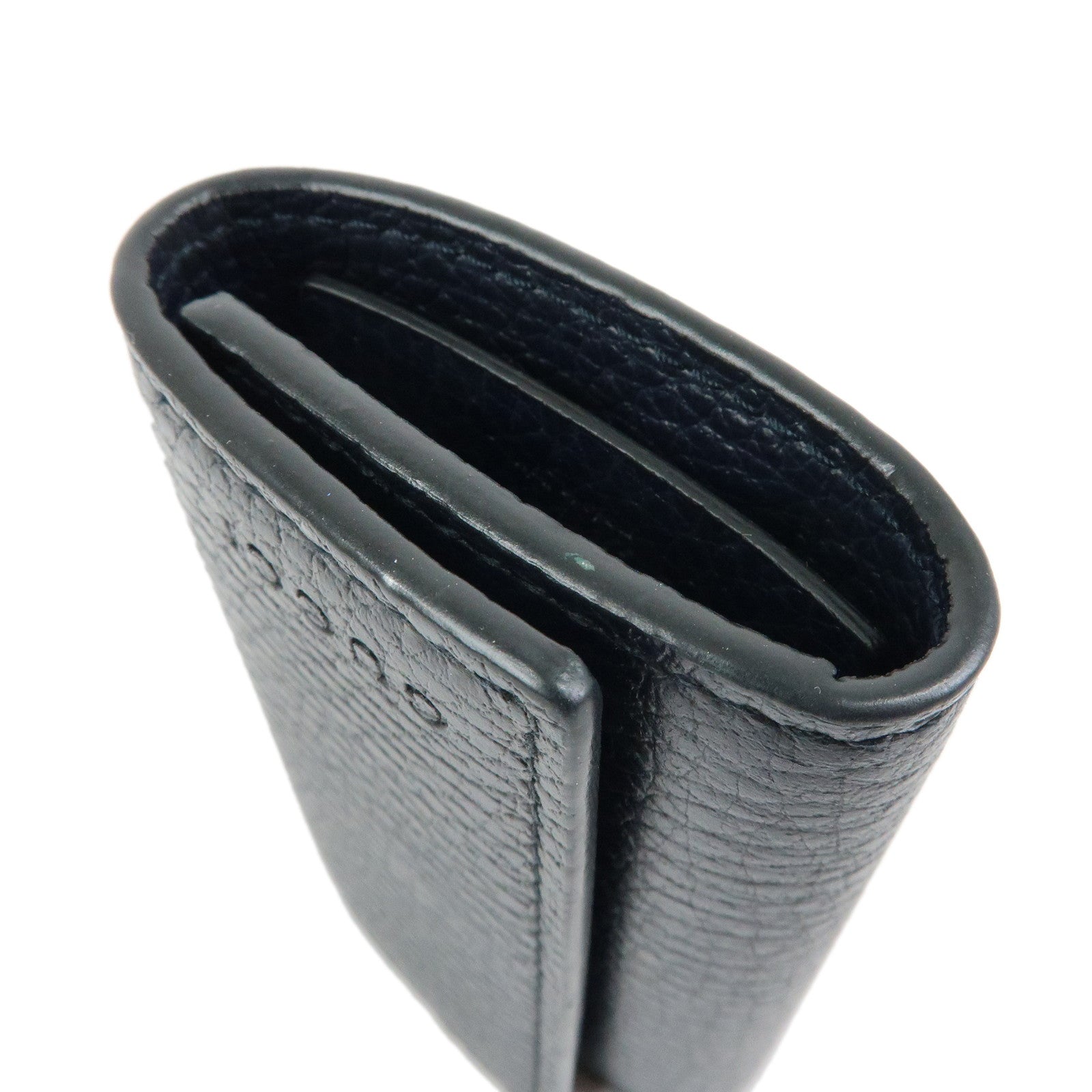 GUCCI Leather 6 Ring Key Case Key Holder Navy 150402