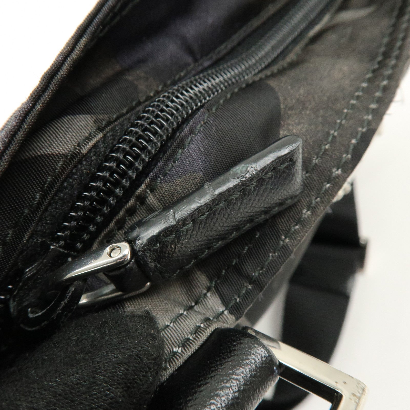 PRADA Triangle Logo Nylon Shoulder Crossbody Bag Camouflage Black