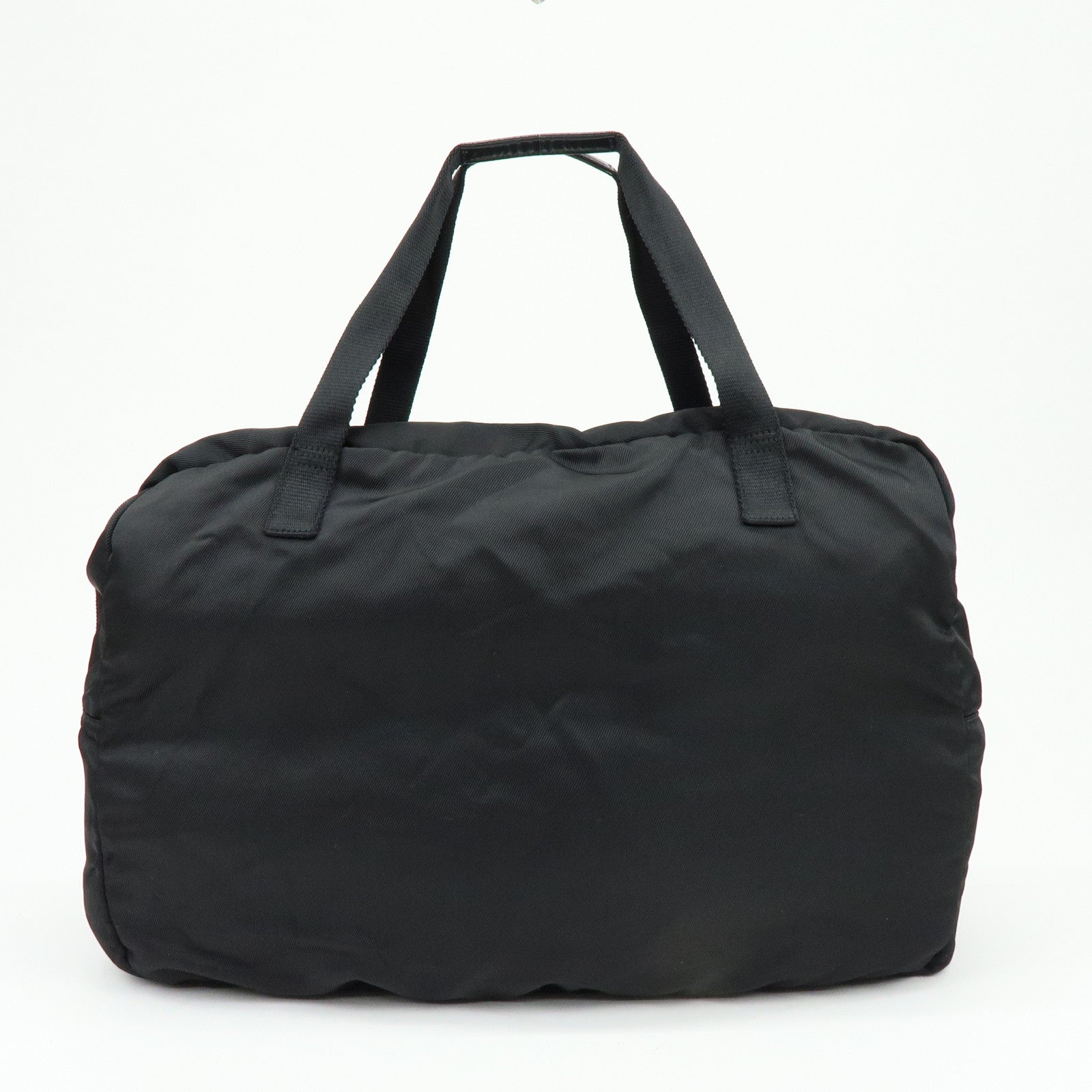 GUCCI Nylon Leather Boston Bag Shoulder Bag Black 012・0389・002058