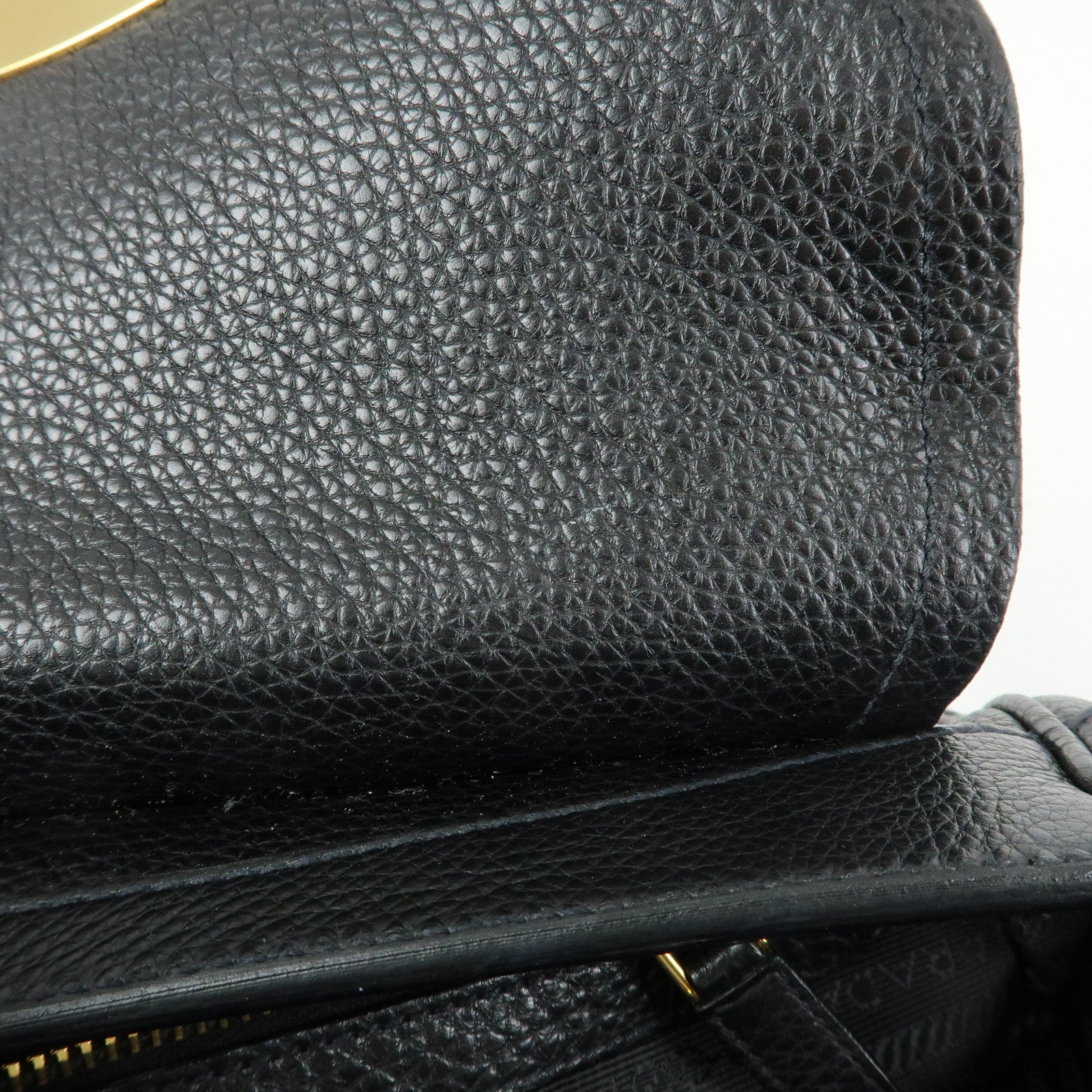 PRADA Vitello Daino Leather Hand Bag Shoulder Bag Black BR3207