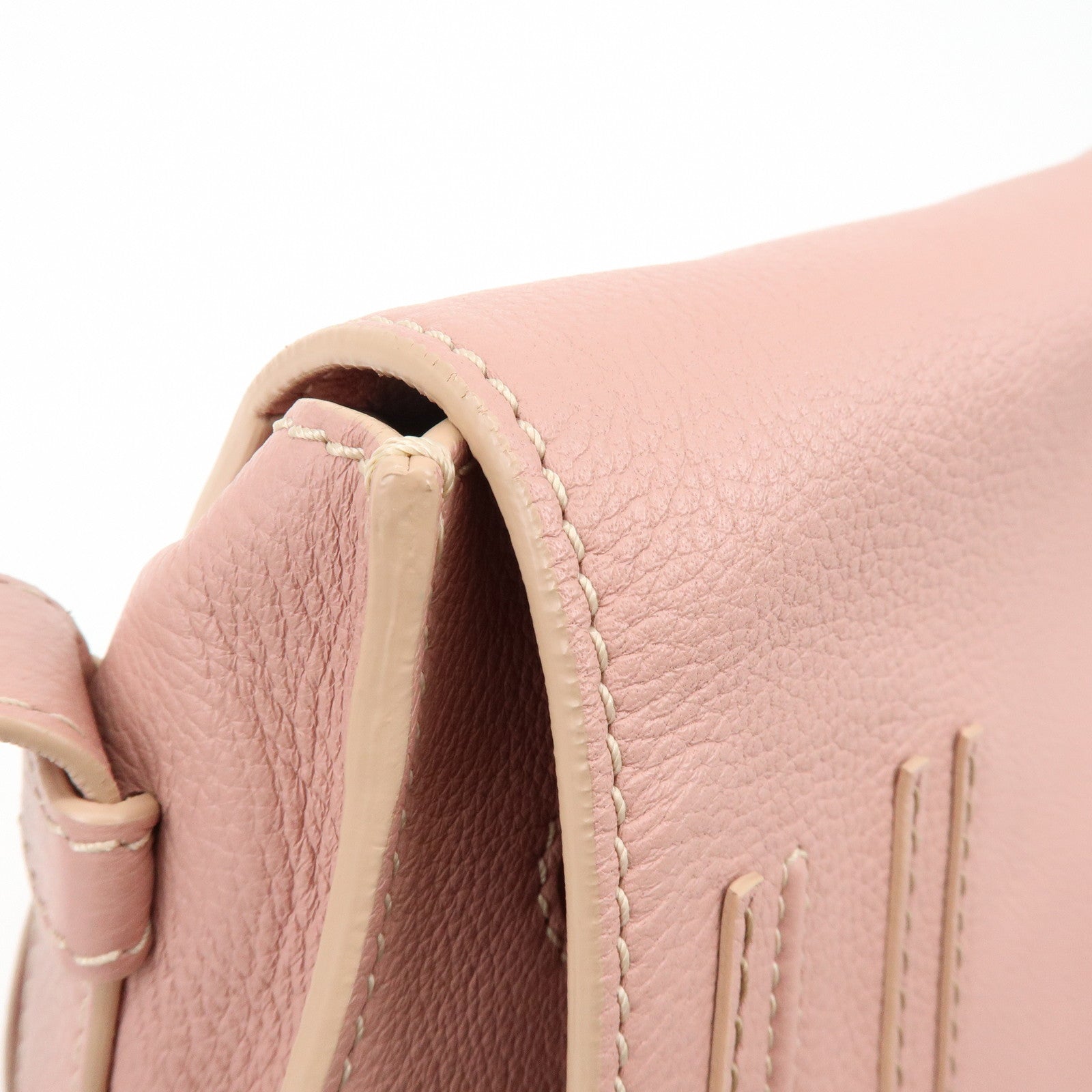 Chloe Marcie Leather Shoulder Bag Crossbody Bag Pink