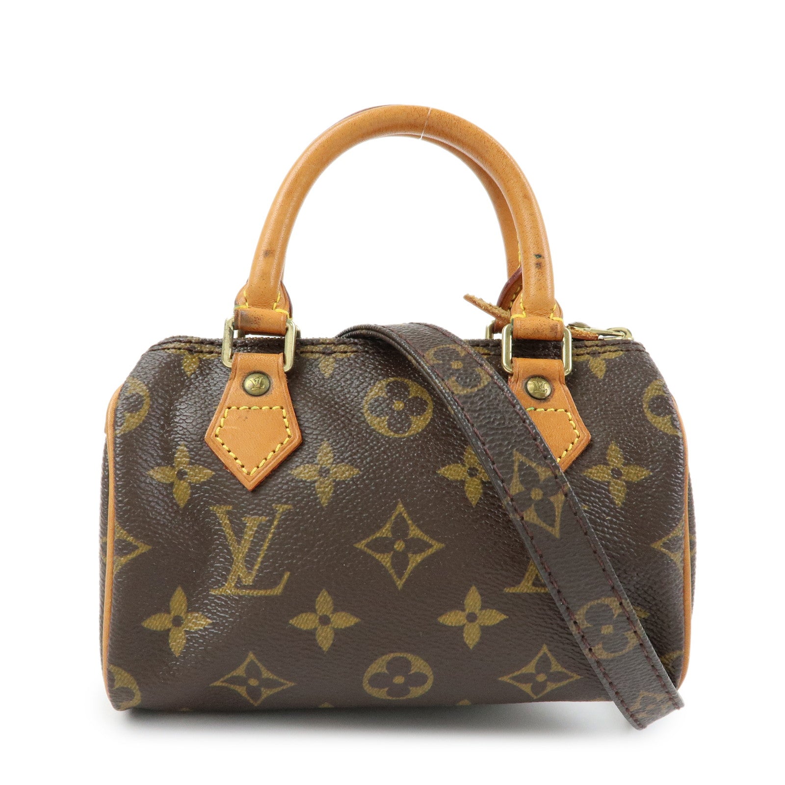 Louis Vuitton Monogram Mini Speedy Hand Shoulder Bag Brown M41534
