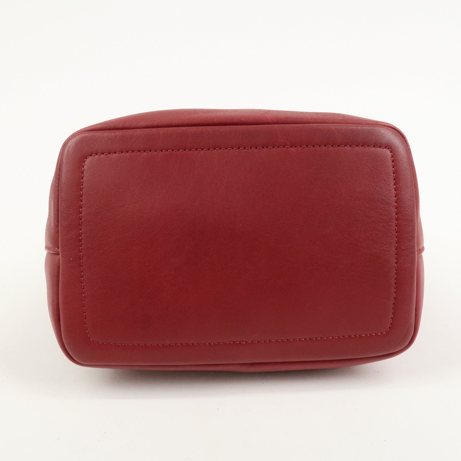 COACH Leather Shoulder Bag Hand Bag Red