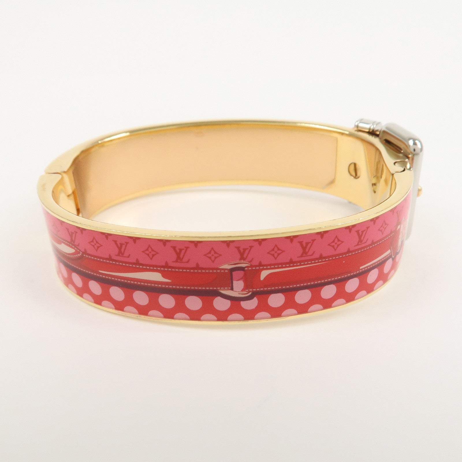 Louis Vuitton Metal Confidential Bracelet Bangle Pink M63133