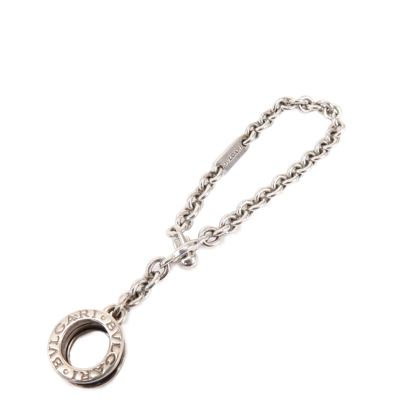 BVLGARI B-zero1 Metal Bag Charm Key Chain Key Charm Silver
