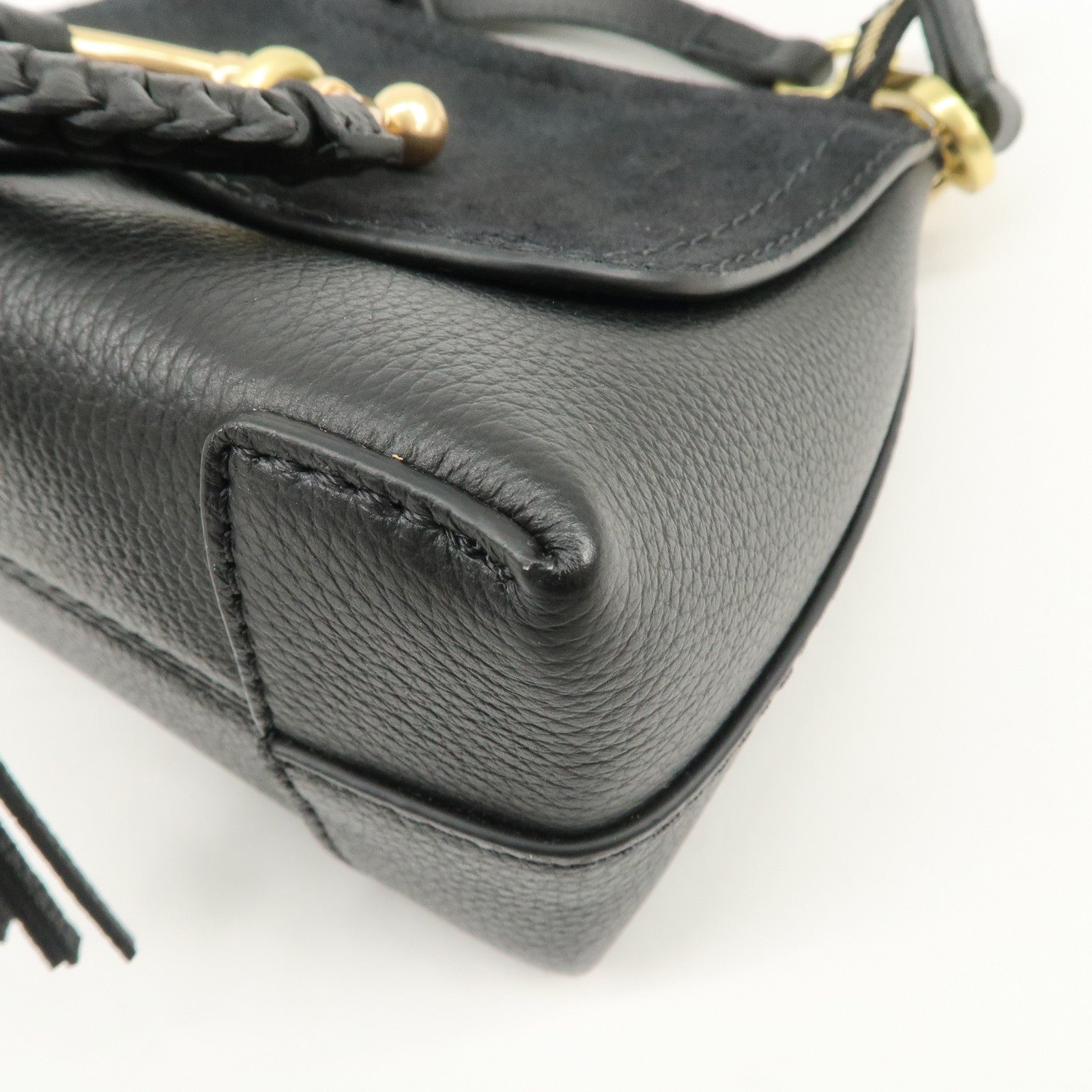 See by Chloe Suede Leather 2Way Shoulder Bag Hand Bag Black Used