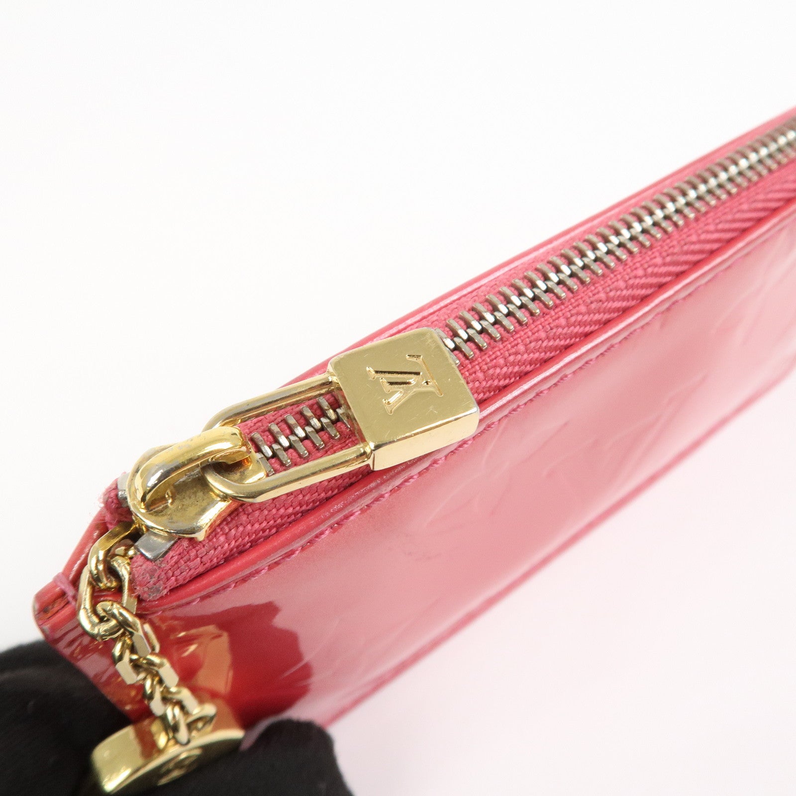 Louis Vuitton Monogram Vernis Pochette Cles Coin Case Pink M9144F