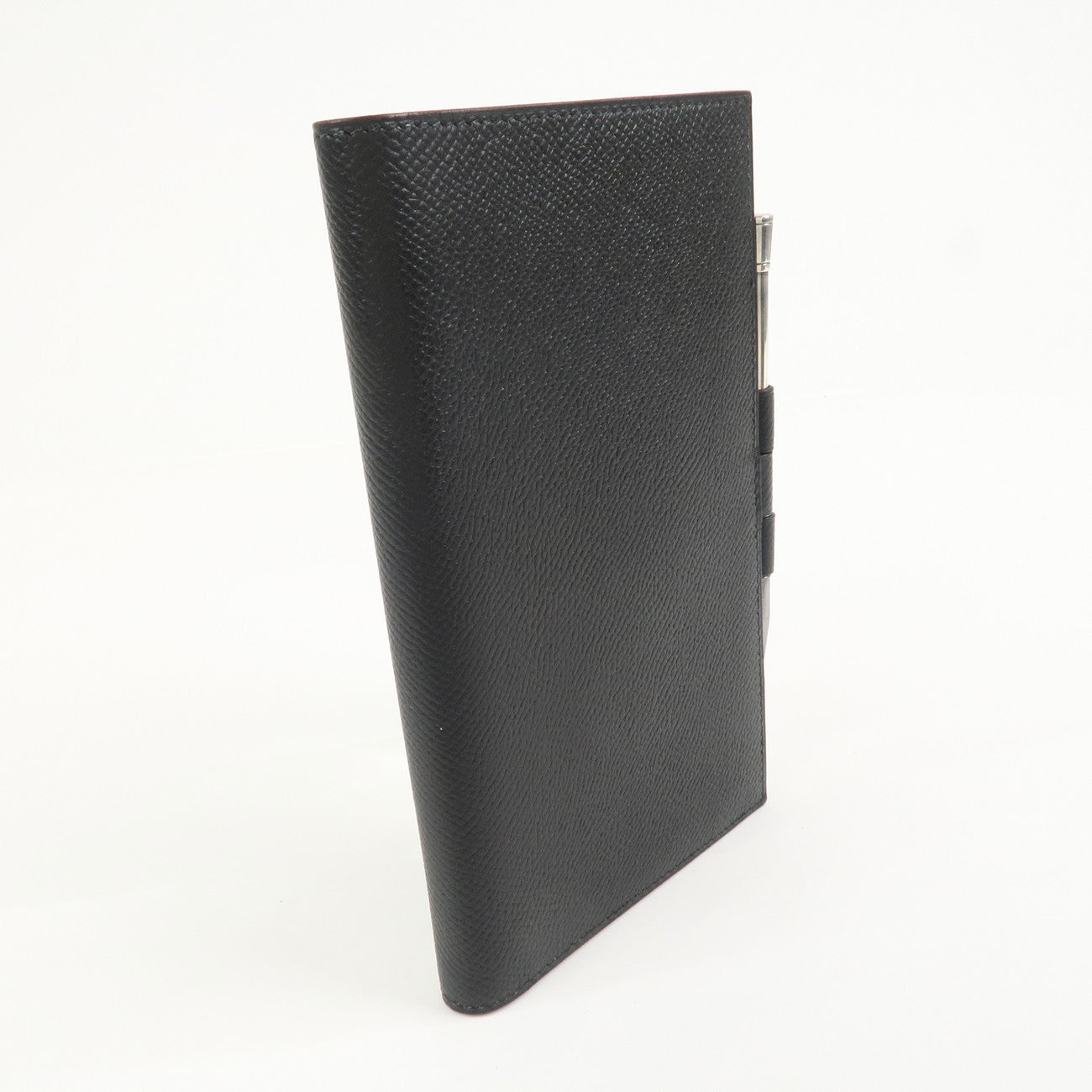 HERMES Epsom Leather Vision Agenda Planner Cover □B Stamped Black