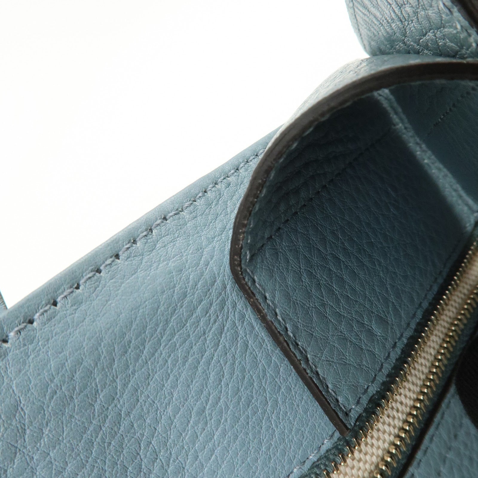 GUCCI Flora Canvas Leather Tote Bag Hand Bag Natural Blue 358470