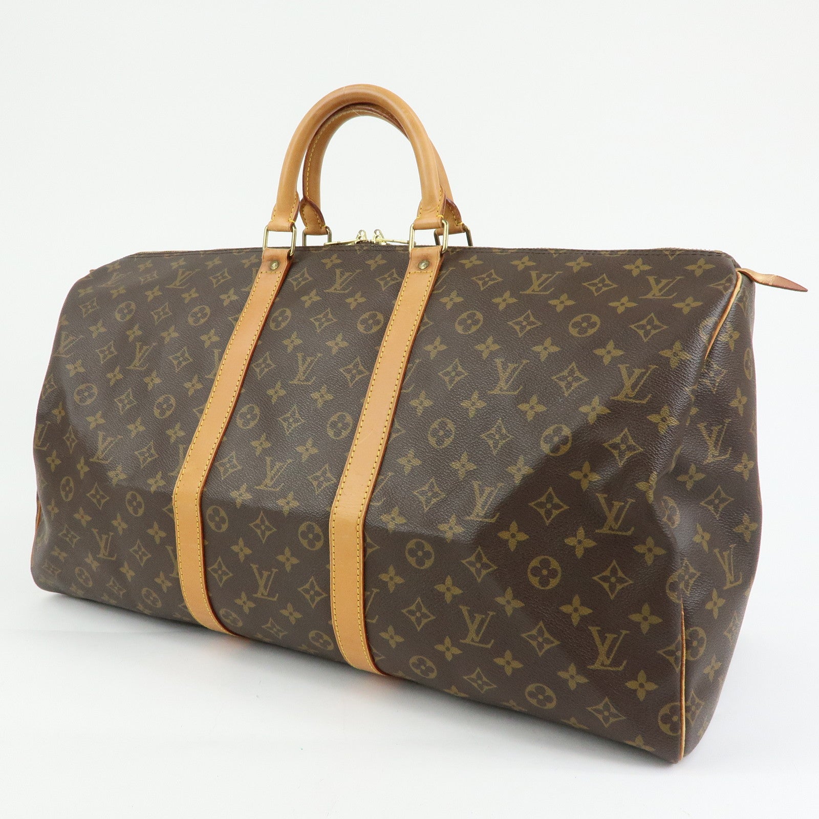 Louis Vuitton Monogram Keep All 55 Boston Bag Brown M41424