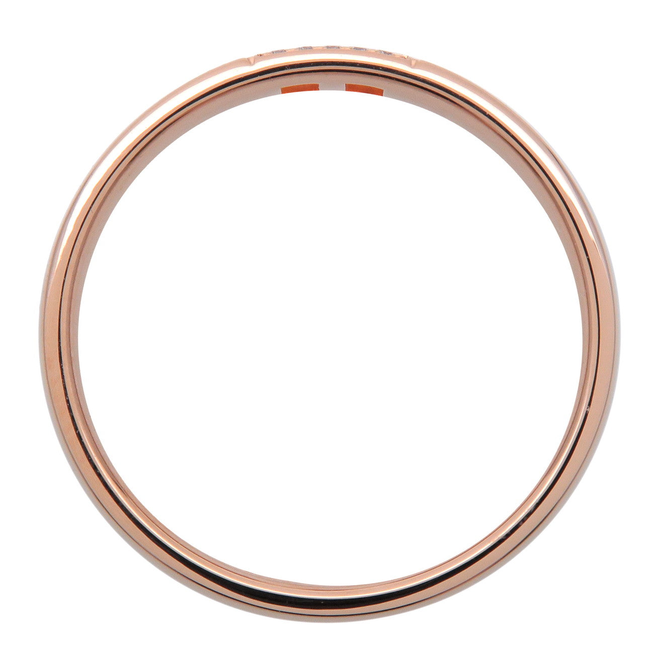 HERMES Ever Hercules 11P Diamond Ring K18PG Rose Gold US4.5 EU48