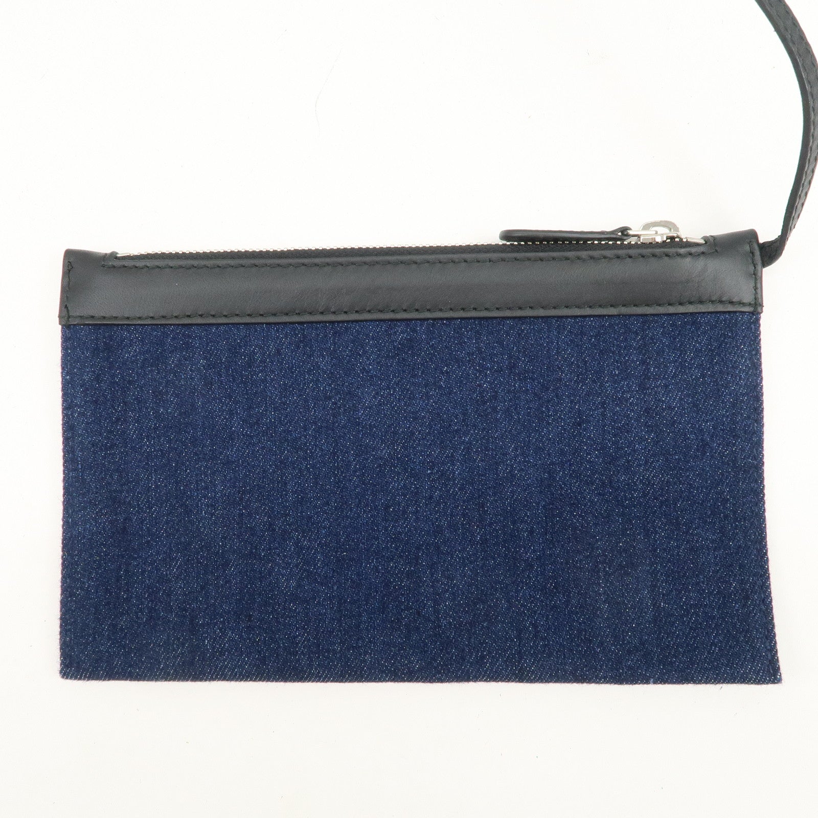 BALENCIAGA Denim Leather Navy Cabas M Tote Bag Hand Bag 339936