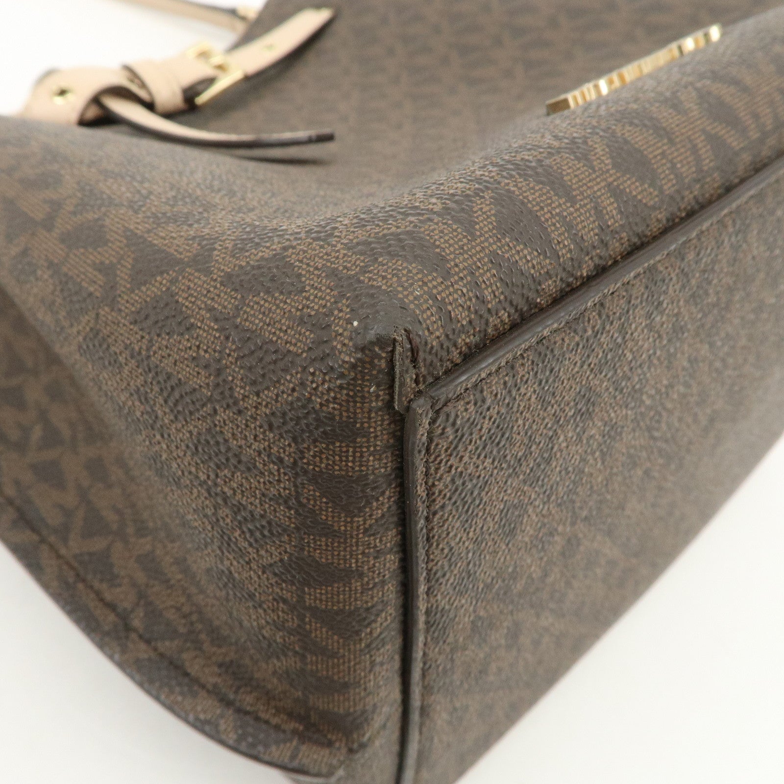 MICHAEL KORS PVC Leather Shoulder Bag Crossbody Bag Brown