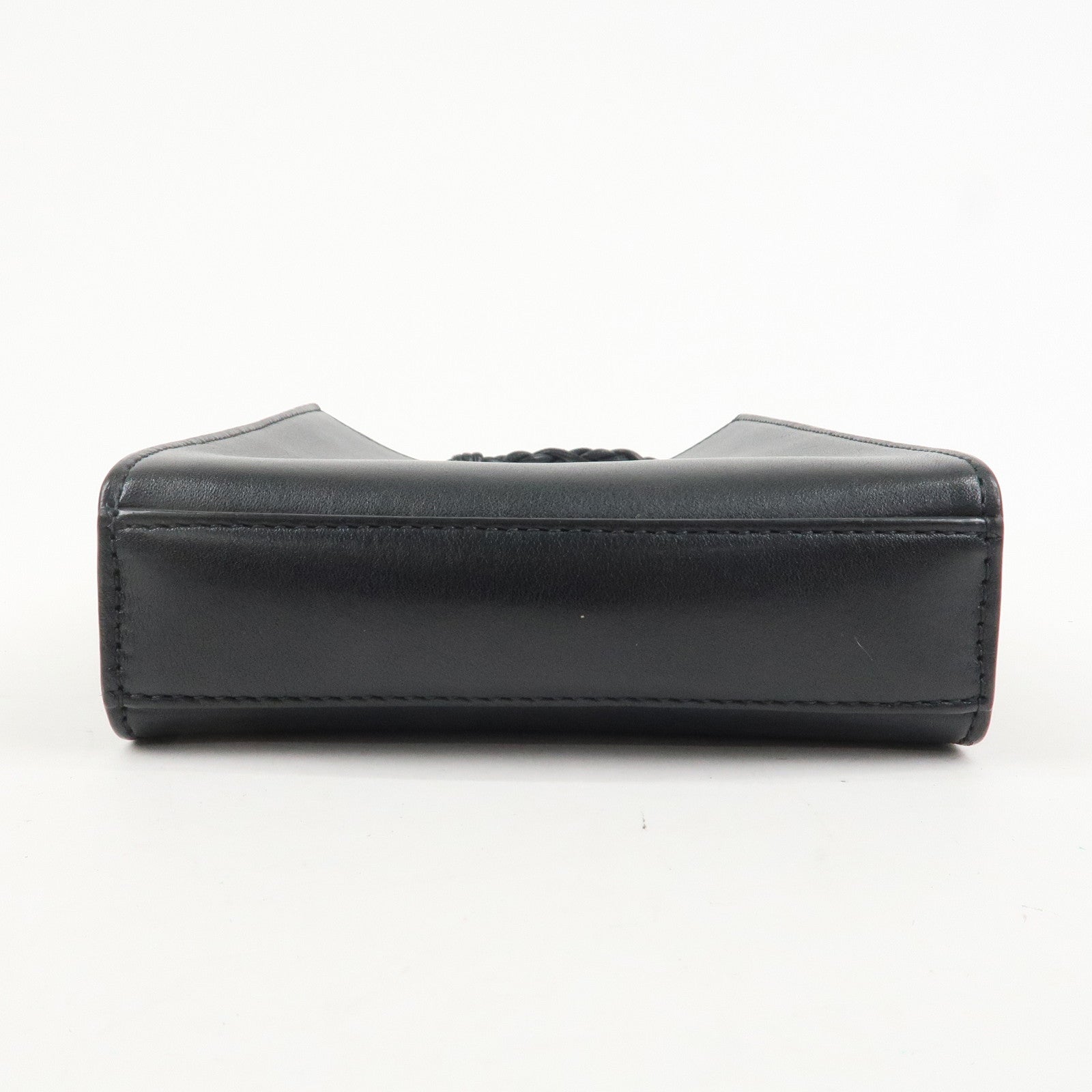 JIL SANDER Tangle Small Logo Leather Shoulder Bag Black