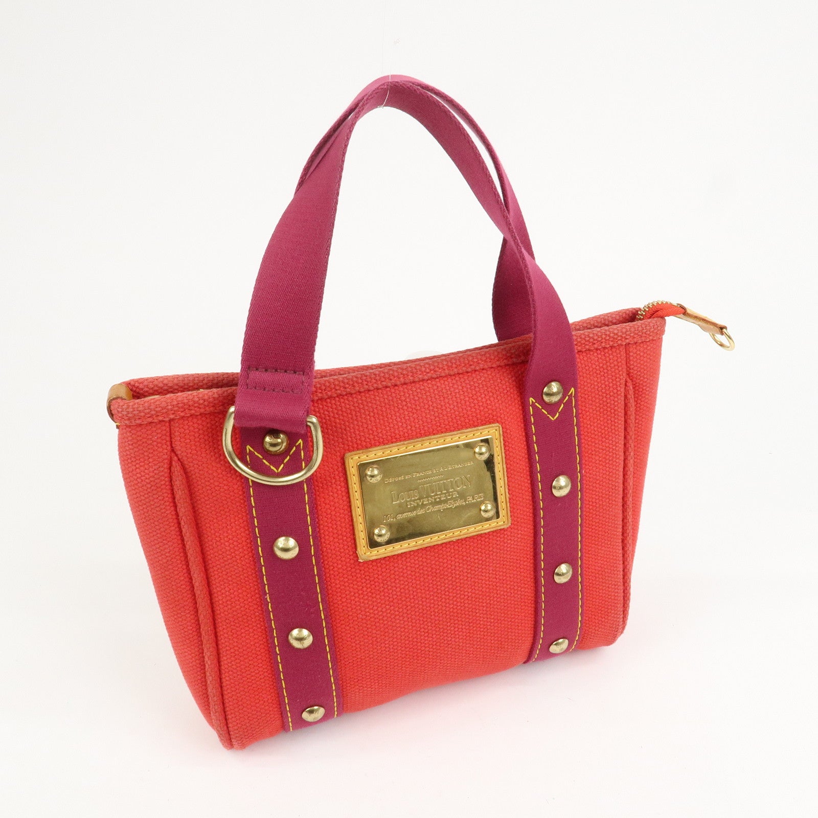 Louis Vuitton Antigua Cabas PM Hand Bag Rouge M40037