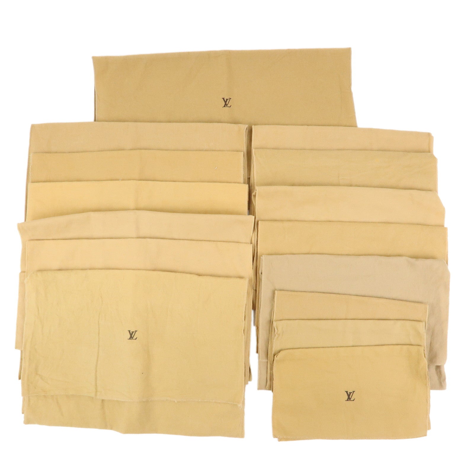 Louis Vuitton Set of 15 Dust Bag Storage Bag Flap Style Brown