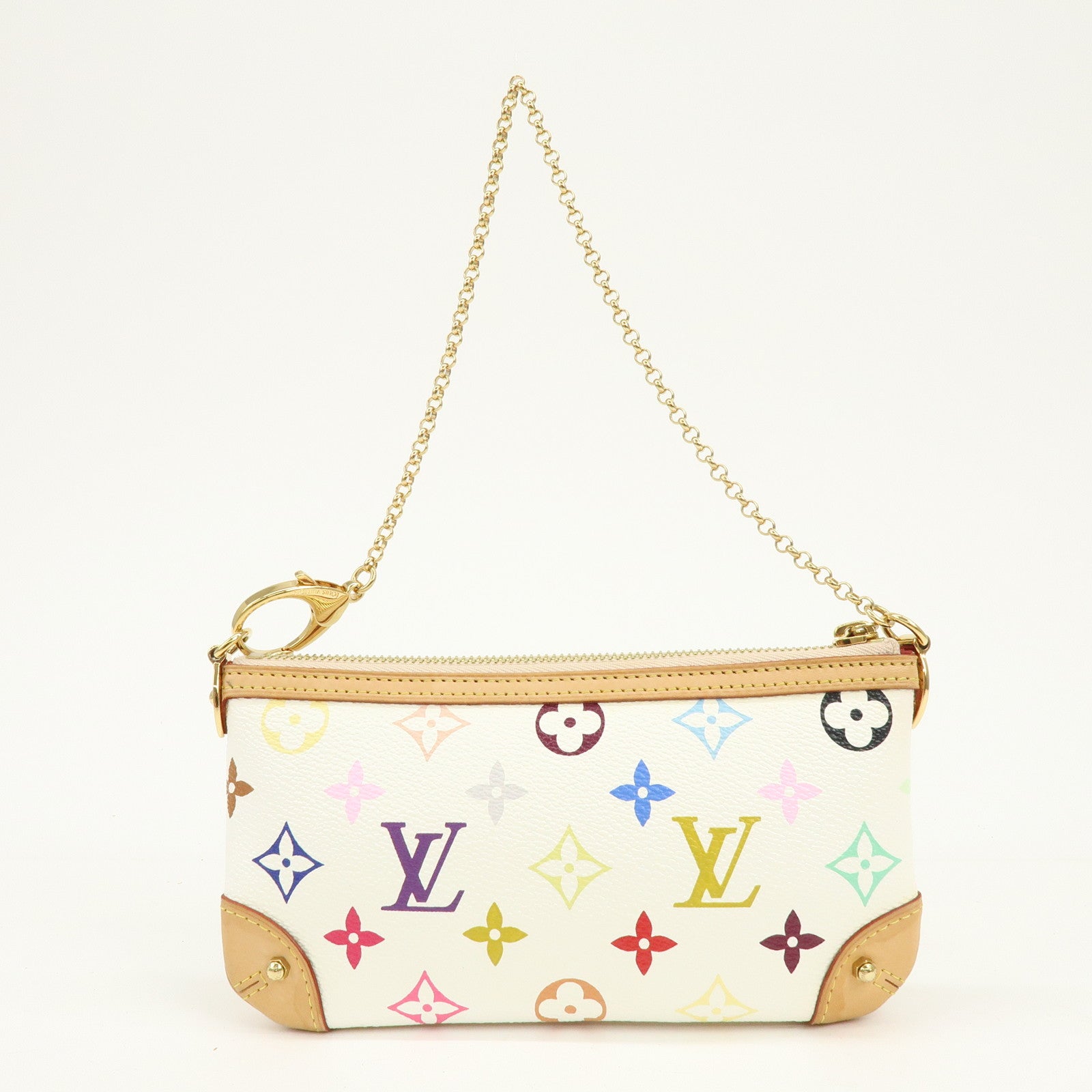 Louis Vuitton Monogram Multicolor Pochette Milla MM Blanc M60096