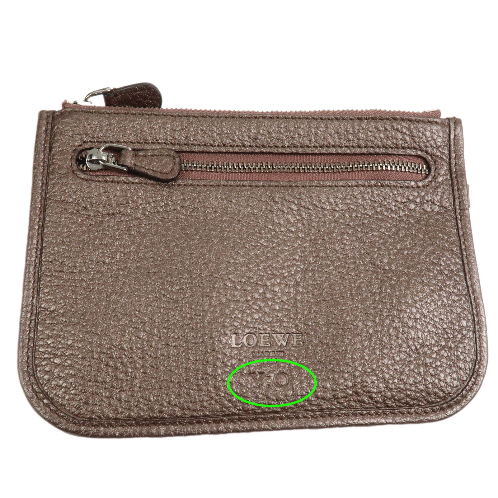 LOEWE Tassel Panel 2Way Bag Hand Bag Initial Y.O Stamped Brown