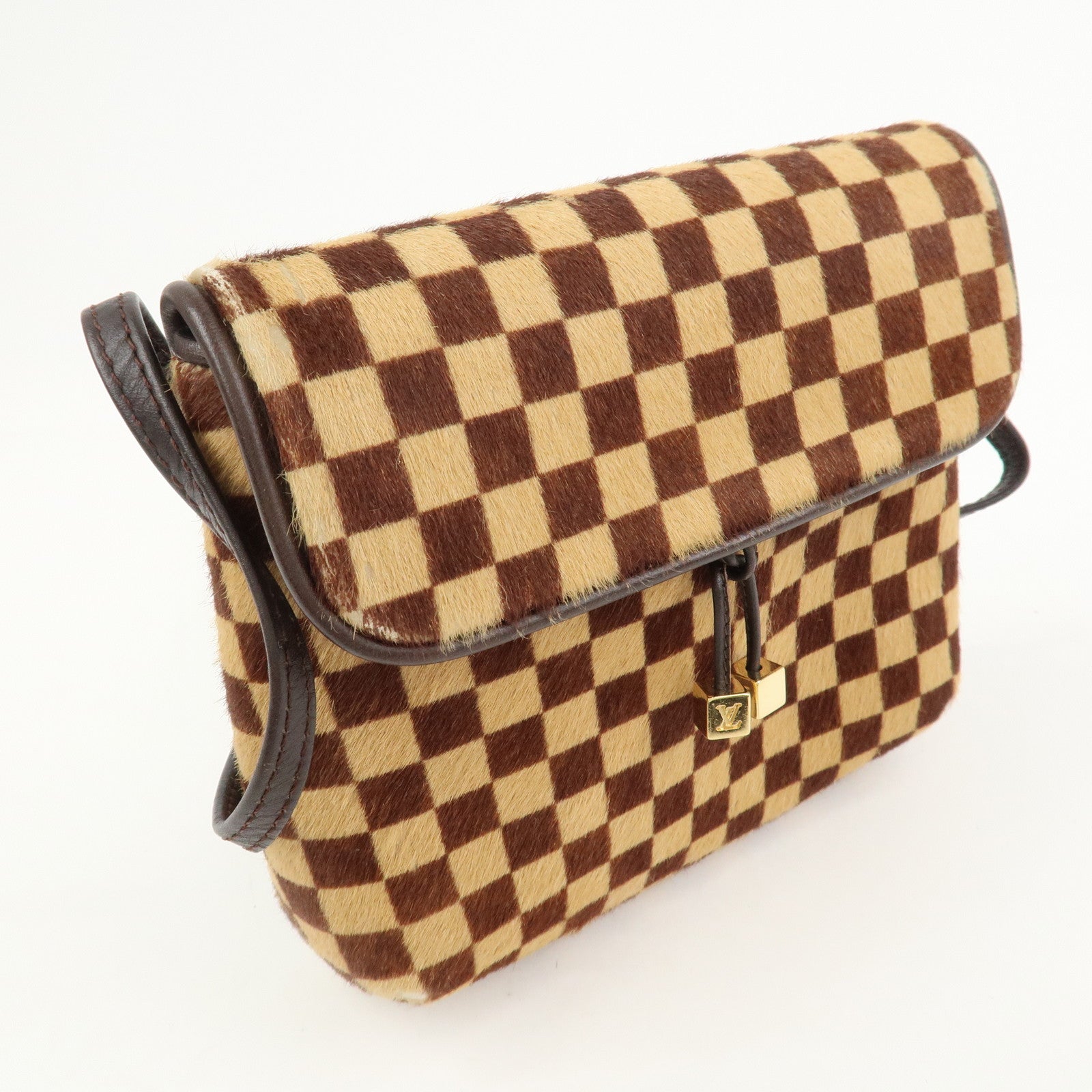 Louis Vuitton Damier Sauvage Gazelle Shoulder Bag Beige M92130