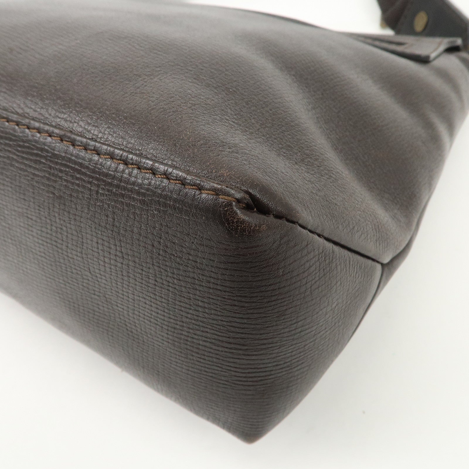 Louis Vuitton Utah Leather Ohama Style Shoulder Bag Cafe M92994 Used