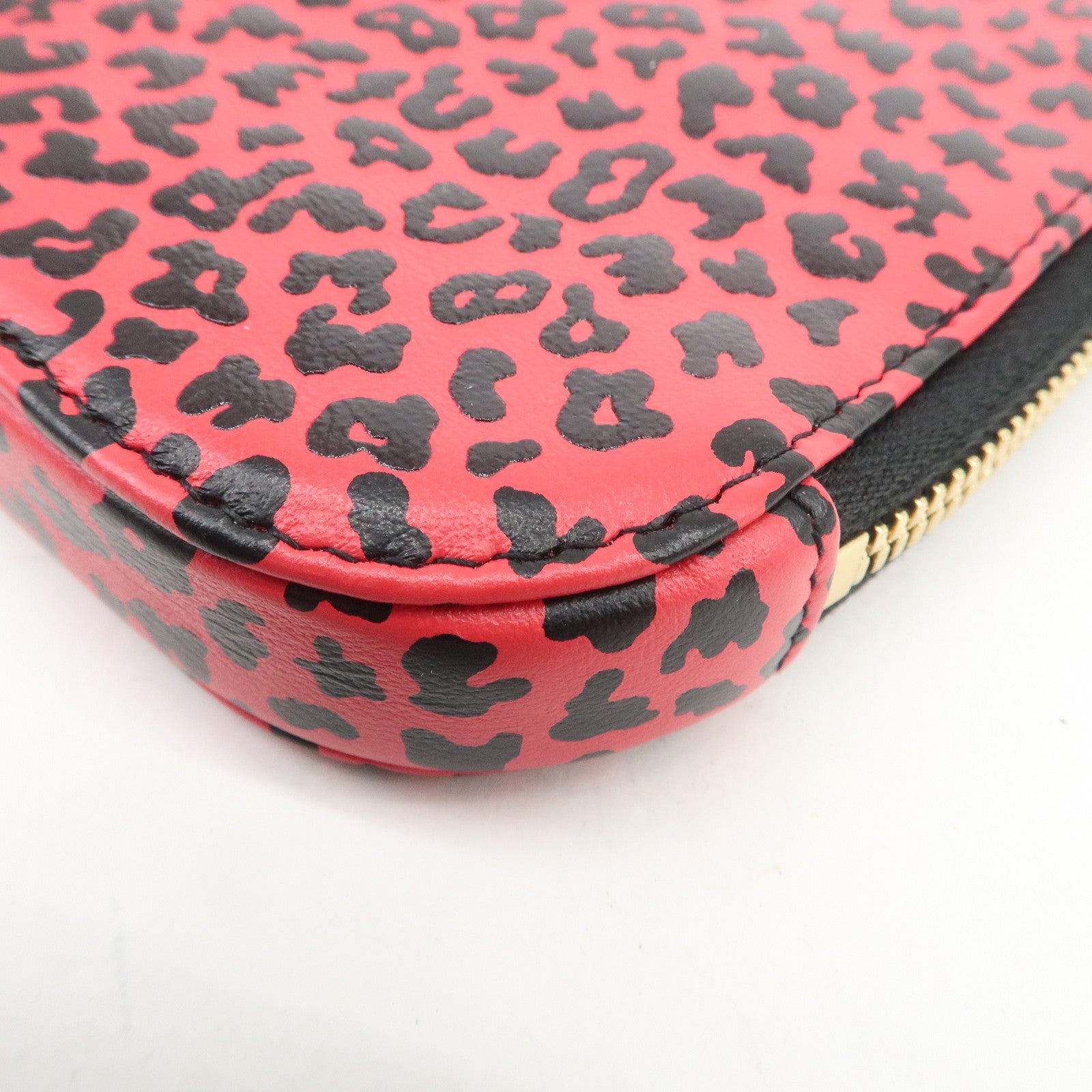 Christian Dior Lady Dior Leopard Print Phone Holder Phone Case Red