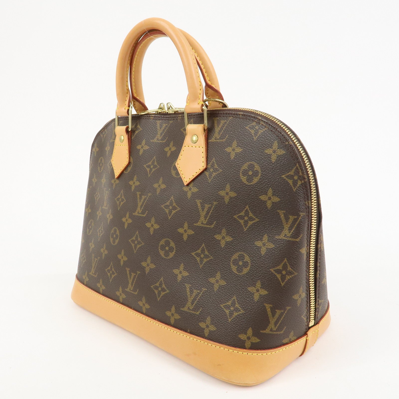 Louis Vuitton Monogram Alma Hand Bag Brown M51130