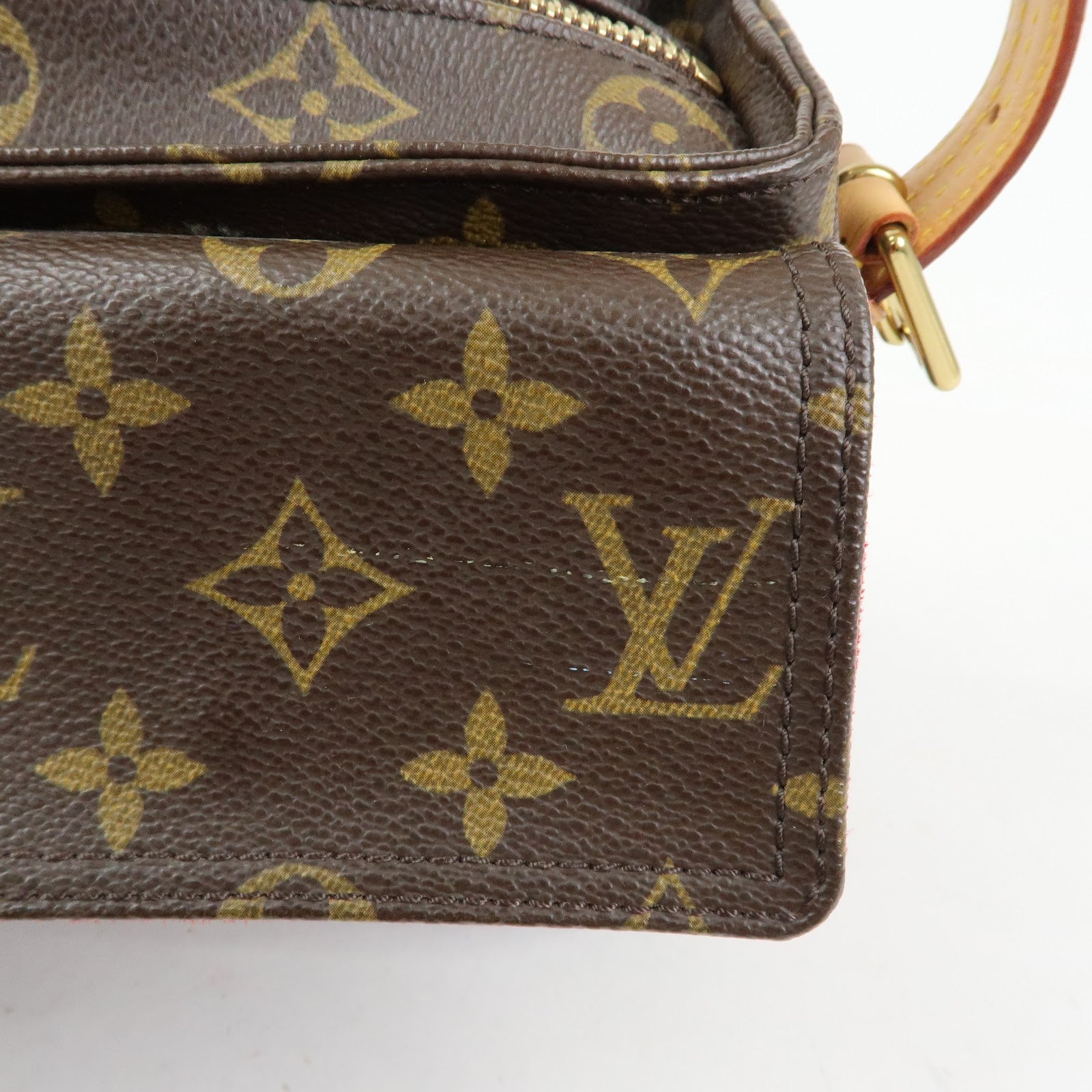 Louis Vuitton Monogram Vivacite Shoulder Bag Hand Bag Brown M51164