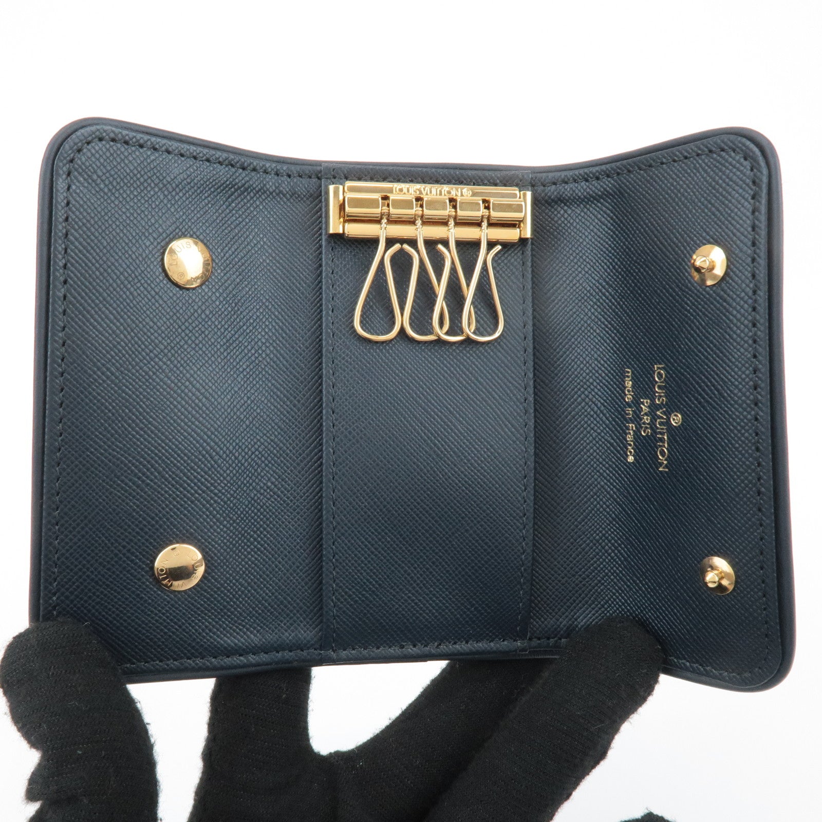 Louis Vuitton Monogram Mini Multicles 4 Key Case TST Blue M92430 Used