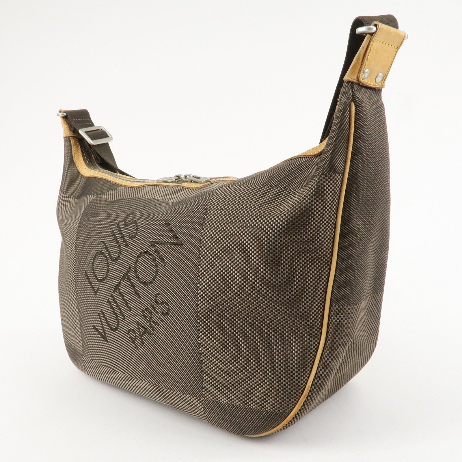 Louis Vuitton Damier Geant Explorer La Tour Shoulder Bag Terre M93615 Used