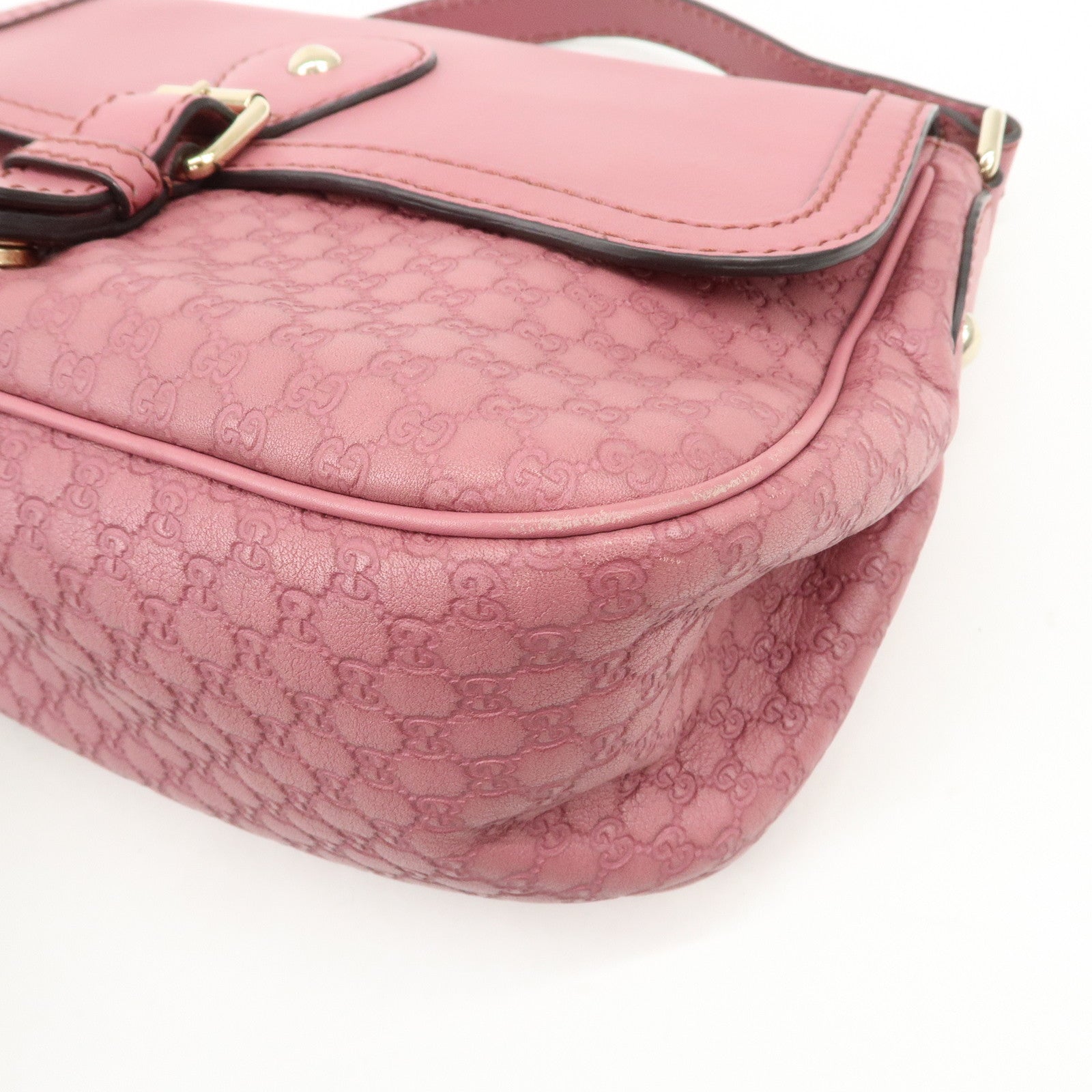 GUCCI Sukey Micro Guccissima Leather Shoulder Bag Pink 193604