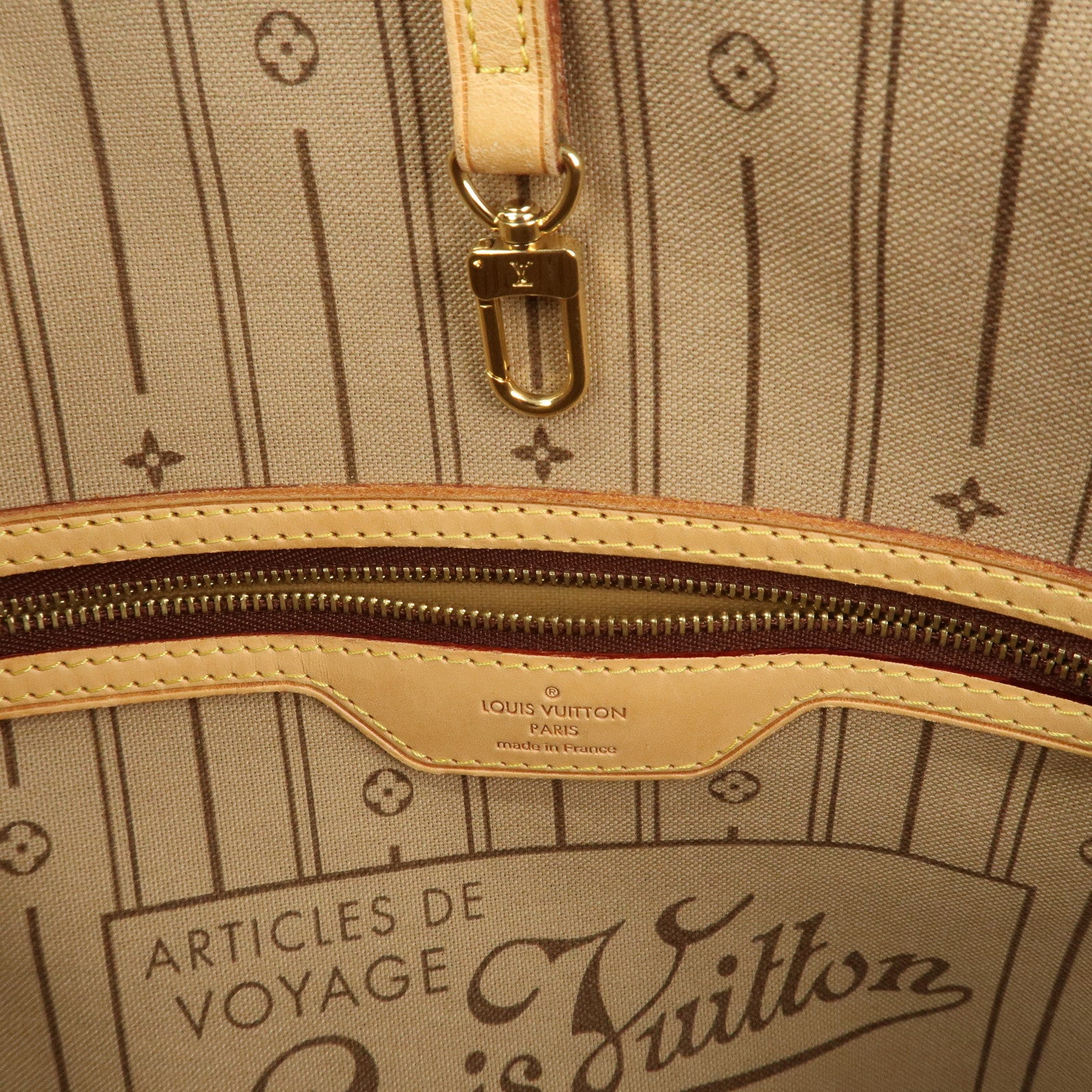 Louis Vuitton Monogram Neverfull MM Tote Bag Brown M40156