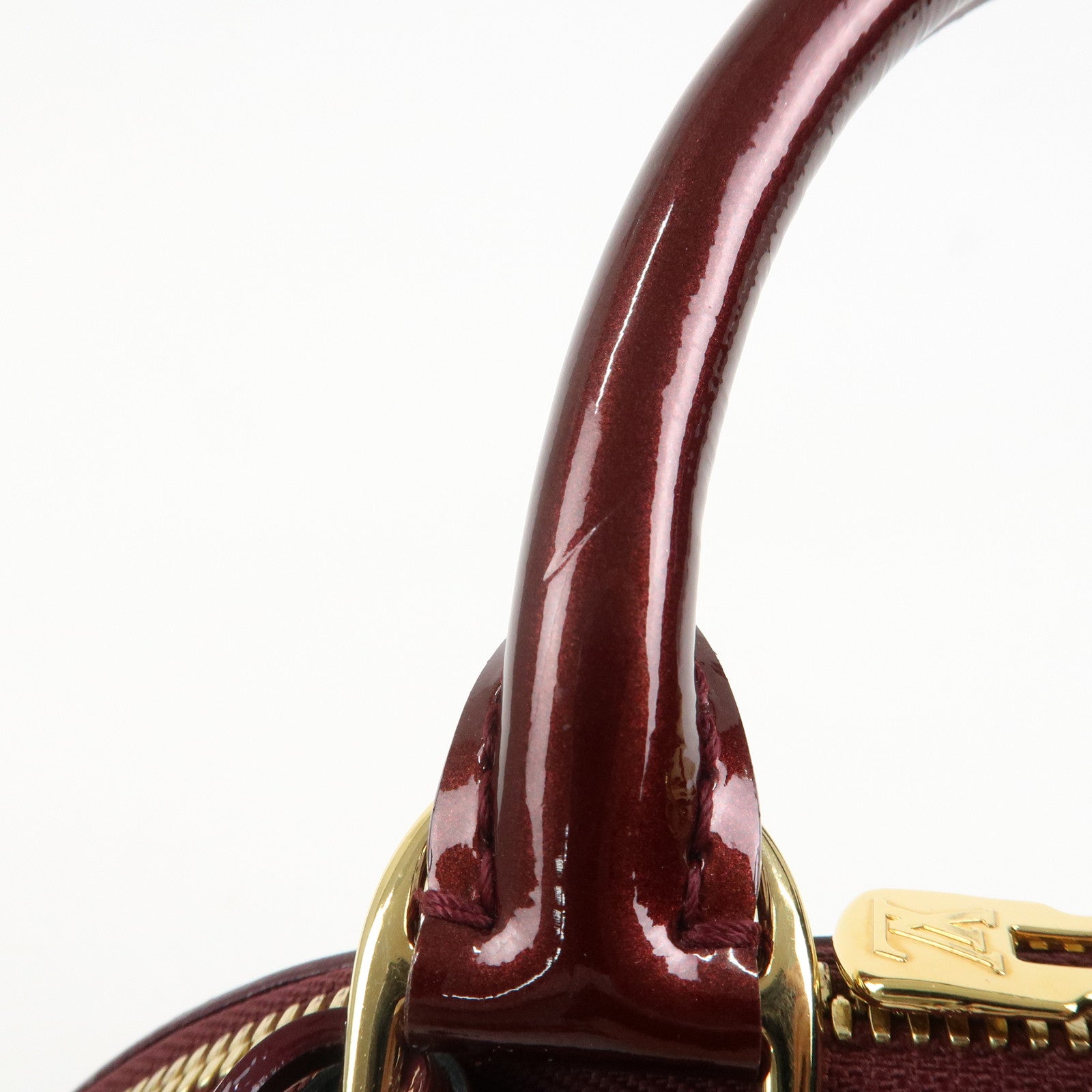 Louis Vuitton Monogram Vernis Alma BB 2Way Hand Bag Rouge M91676 Used