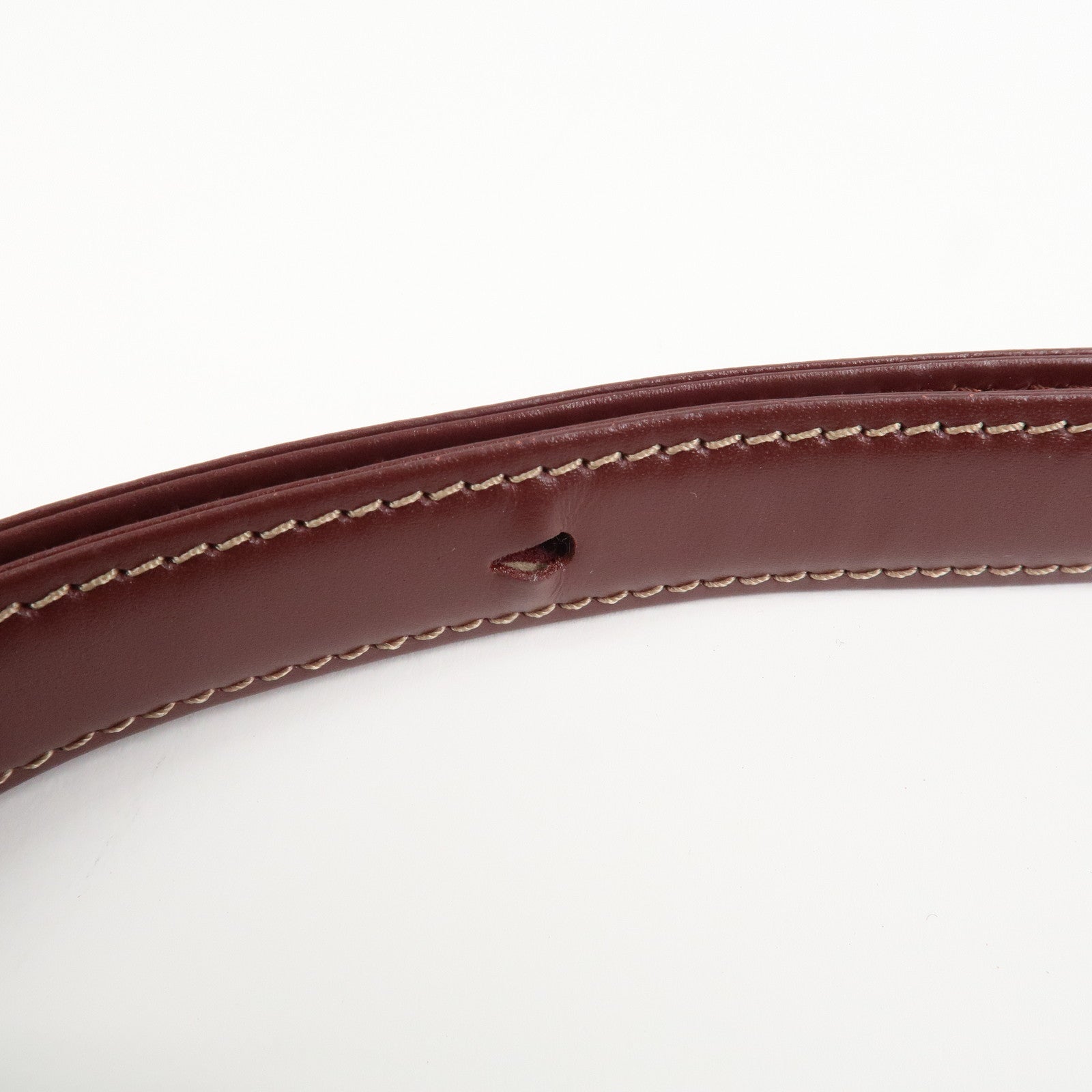 Cartier Must Line Calf Leather Shoulder Bag Burgundy