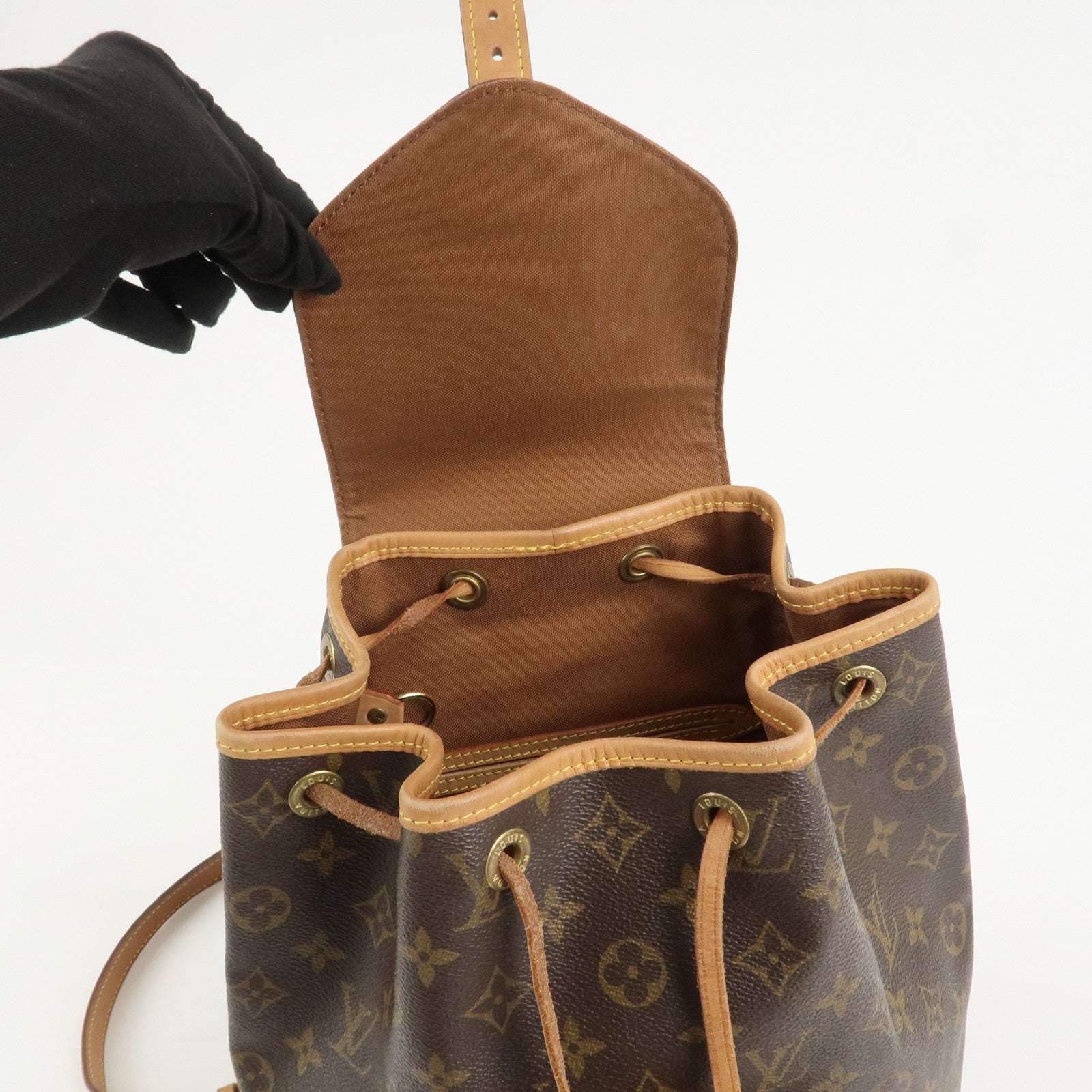 Louis Vuitton Monogram Canvas Montsouris MM Backpack Brown M51136