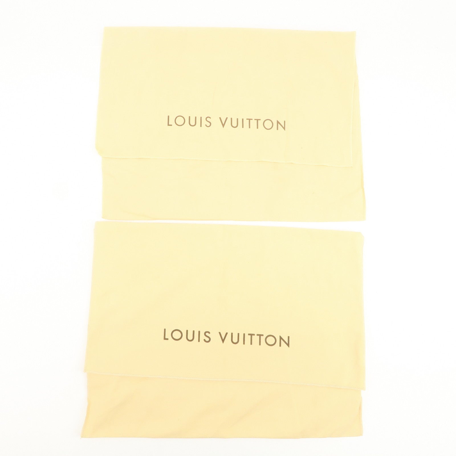 Louis Vuitton Set Of 12 Dust Bag Storage Bag Flap Style Beige