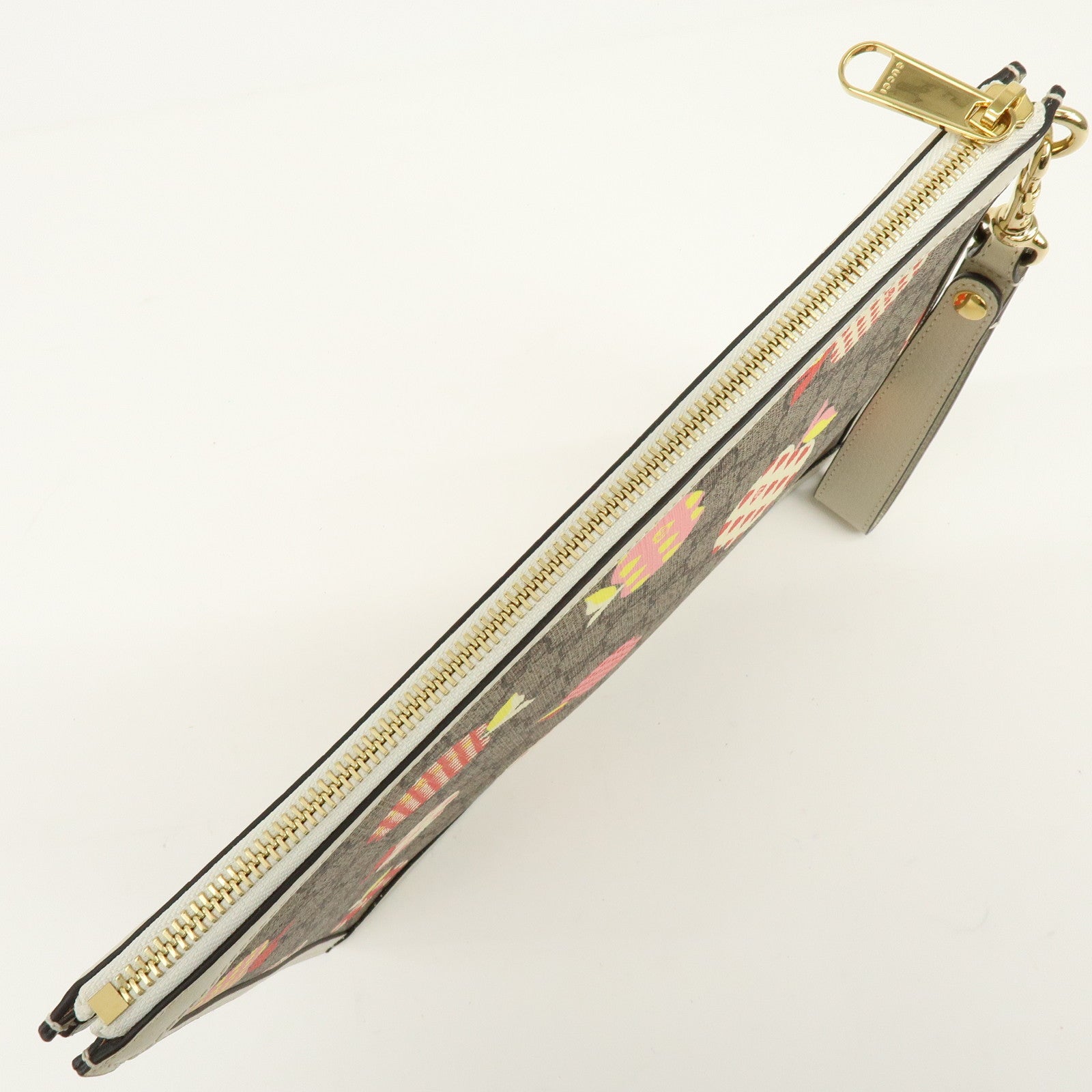 GUCCI Les Pommes Collection GG Supreme Leather Clutch Bag 664113