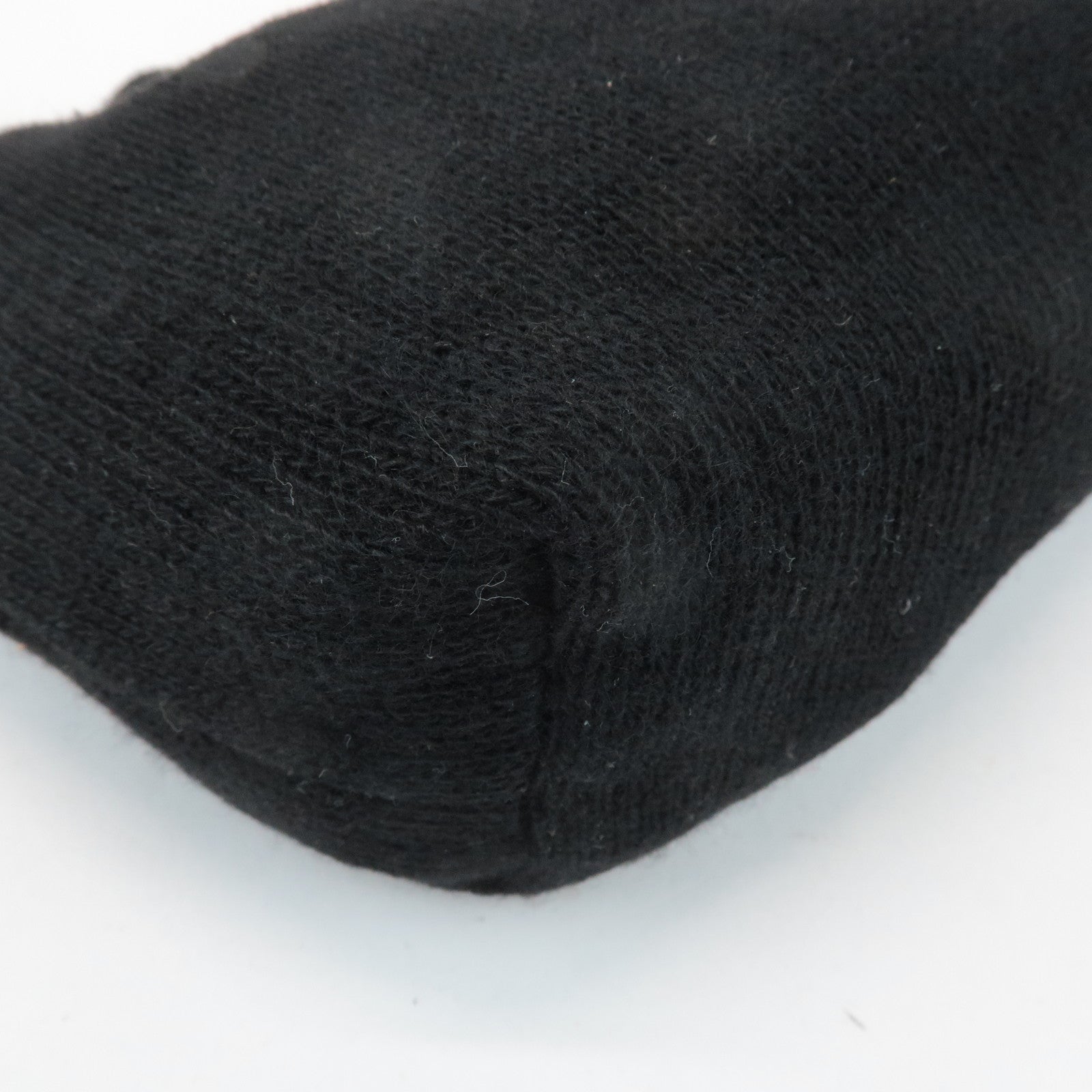 FENDI Wool Leather Tote Bag Shoulder Bag Black 26633 Used