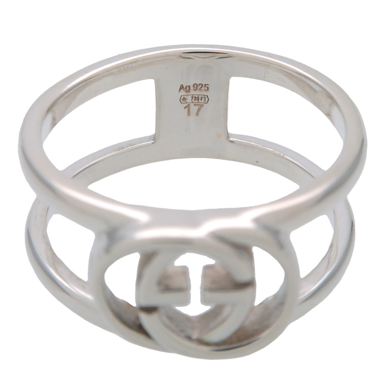 GUCCI Interlocking G Ring SV925 Silver #17 US7 EU54 HK15 298036