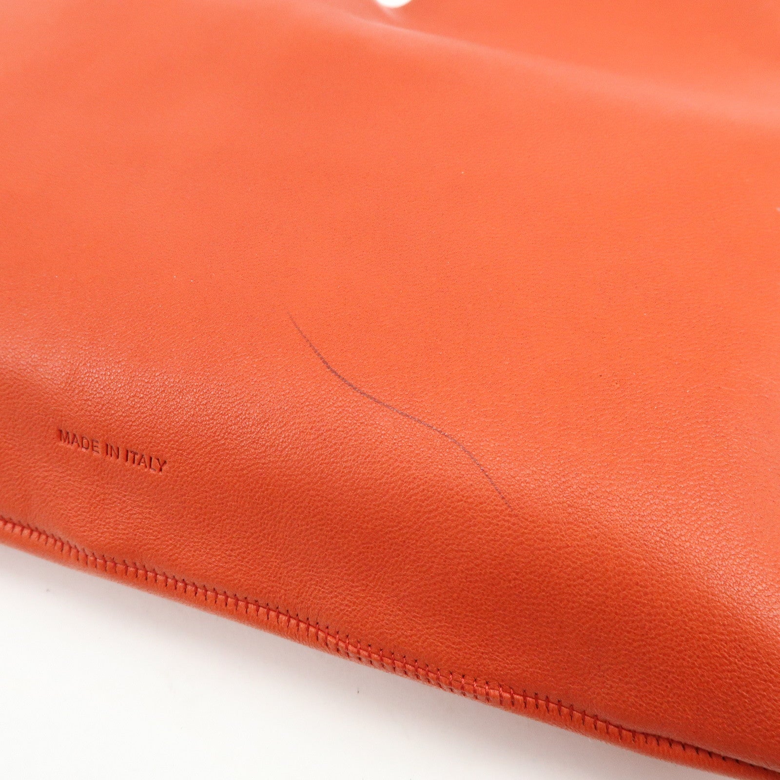 THE ROW Small Bindle Cowhide Leather Hand Bag Orange W1682L628