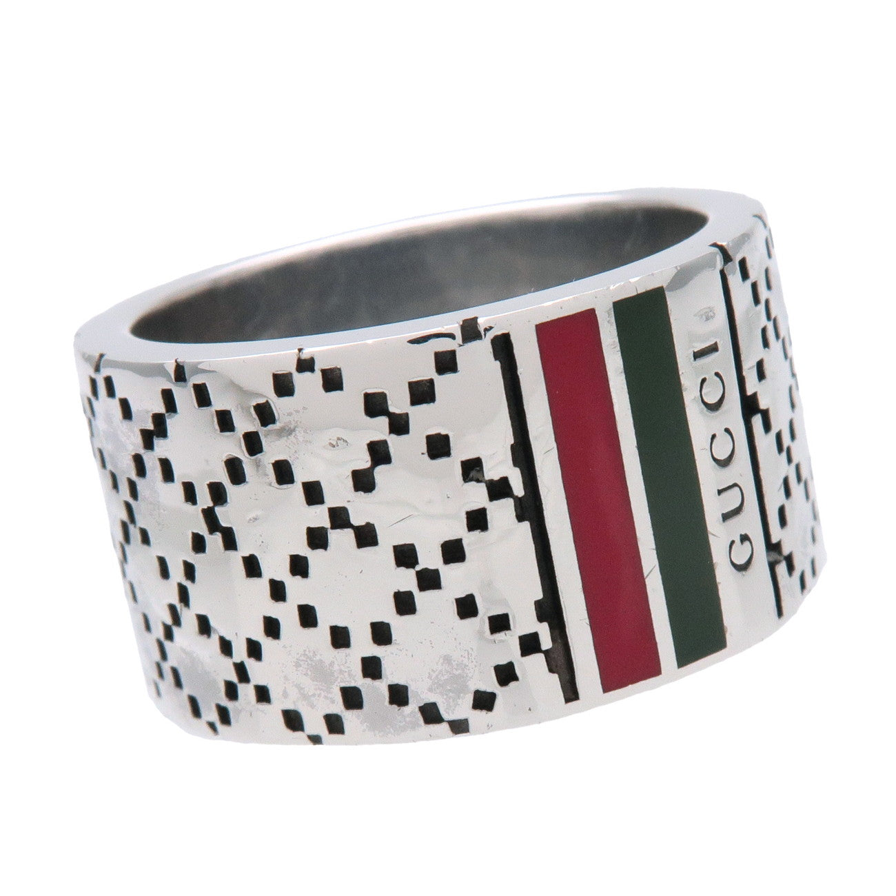 GUCCI Diamante Sherry Ring SV925 Silver #18 US8 EU57 HK17.5