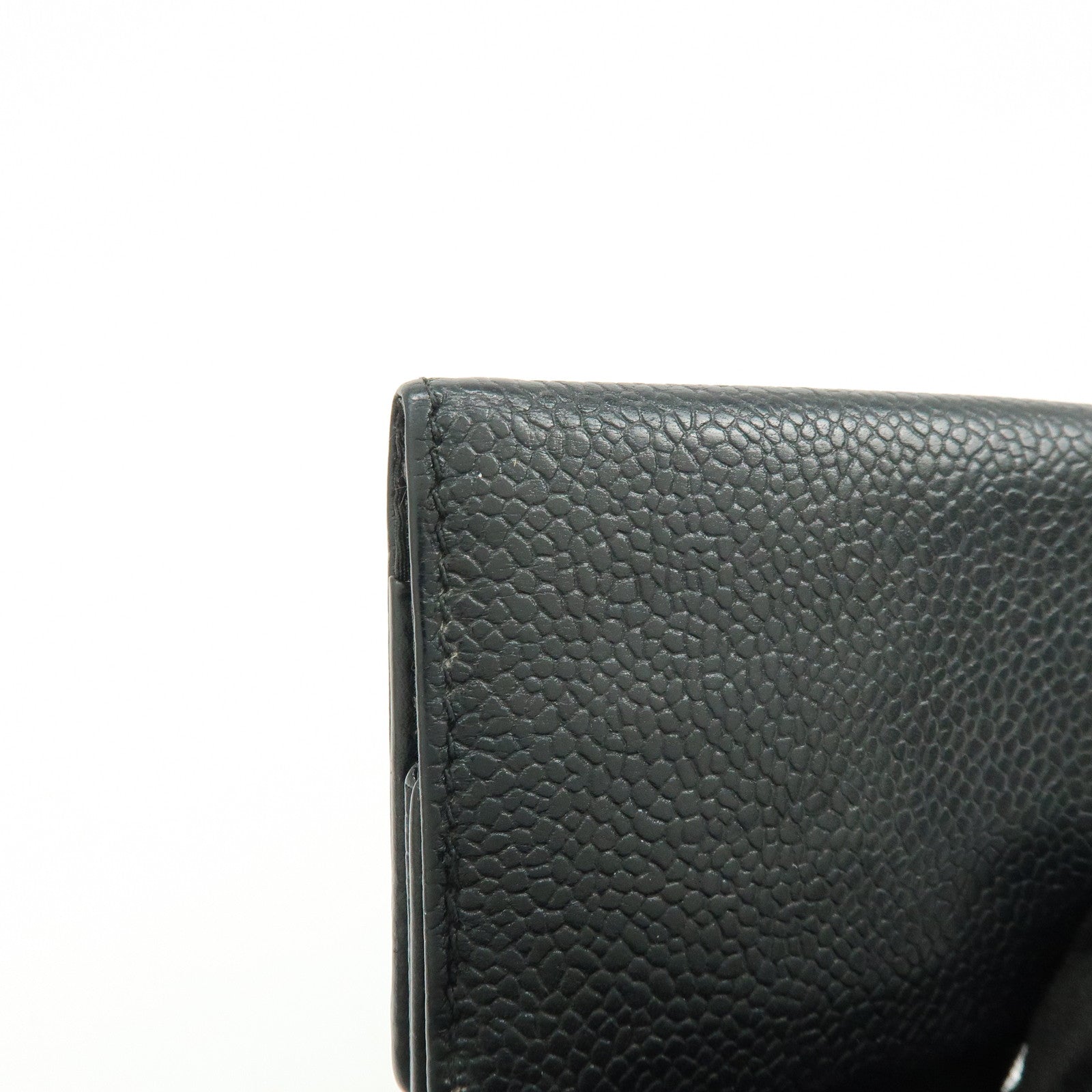 CHANEL COCO Mark Caviarskin 6Rings Key Case Key Holder Black A13502