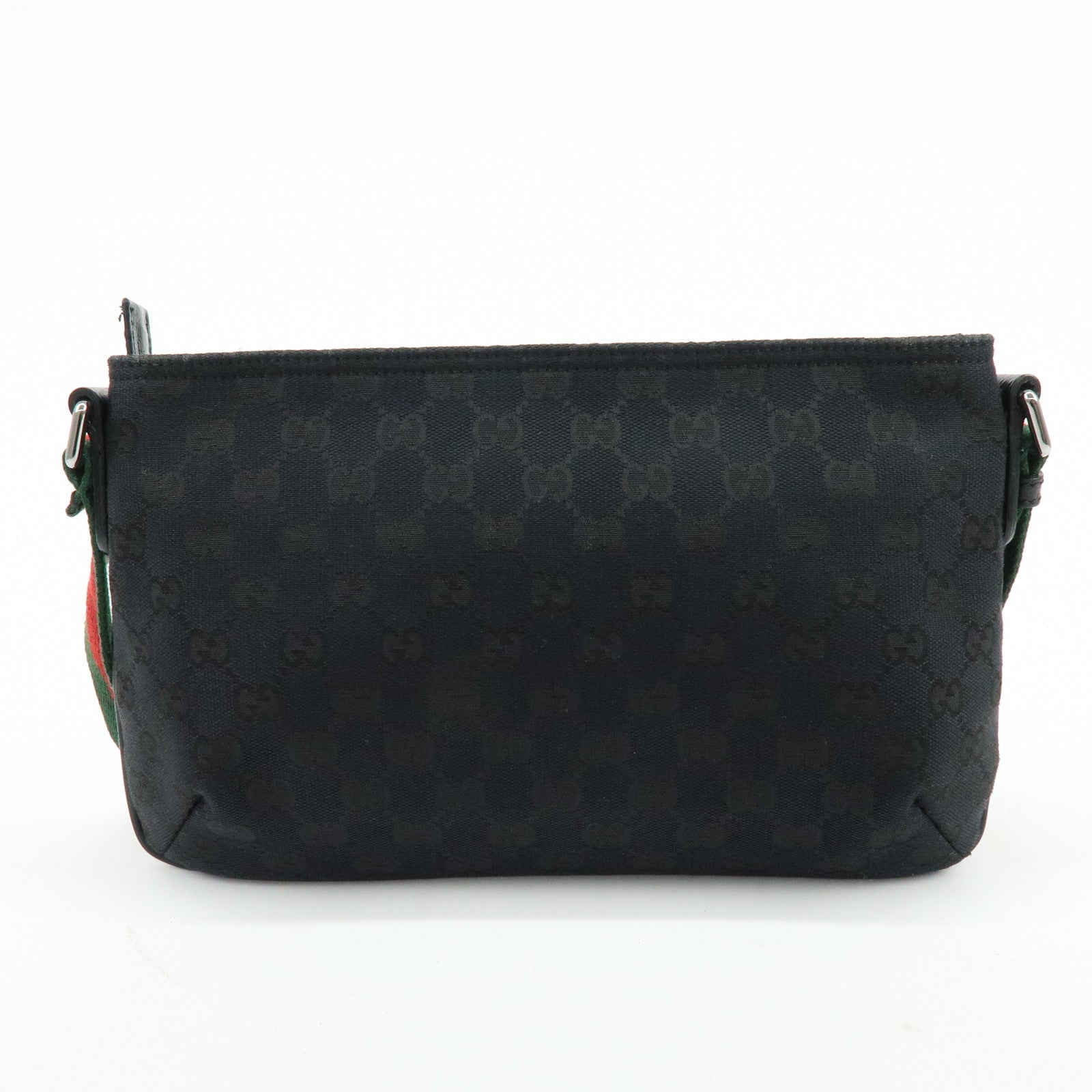 GUCCI Sherry Leather Shoulder Bag Crossbody Bag Black 189749