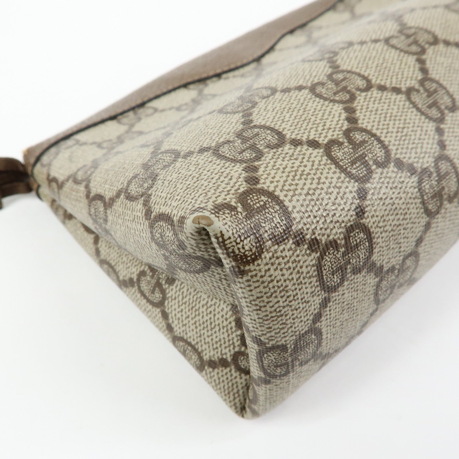 GUCCI Old Gucci GG Supreme PVC Leather Cosmetic Pouch 89.01.020
