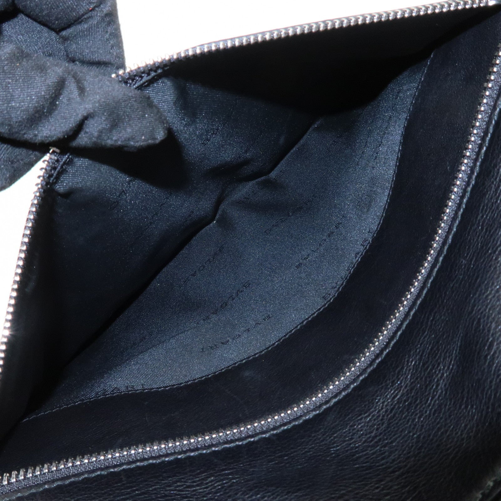 BVLGARI Logo Leather Clutch Bag Black