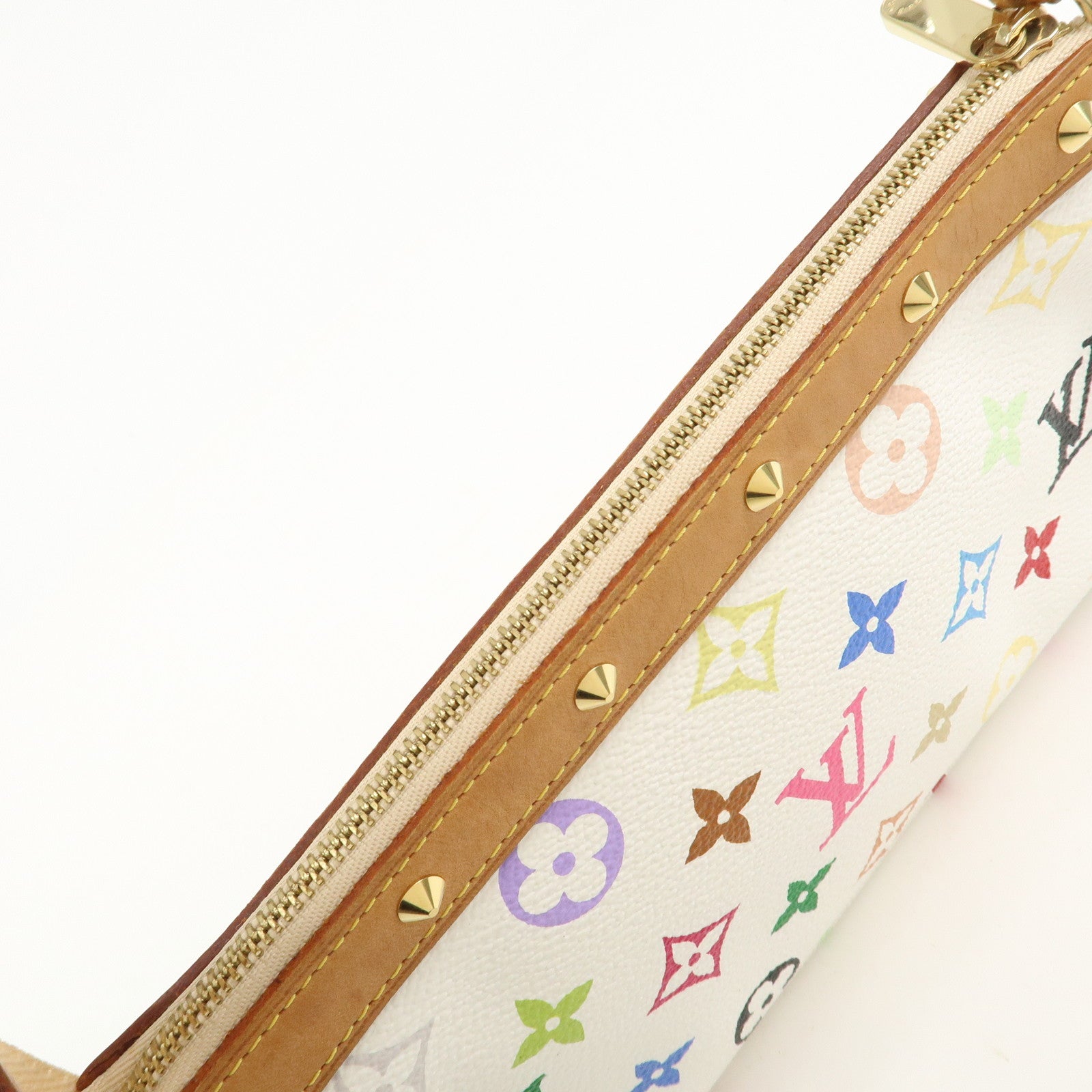 Louis Vuitton Monogram Multicolor Pochette Accessoires Blanc M92649