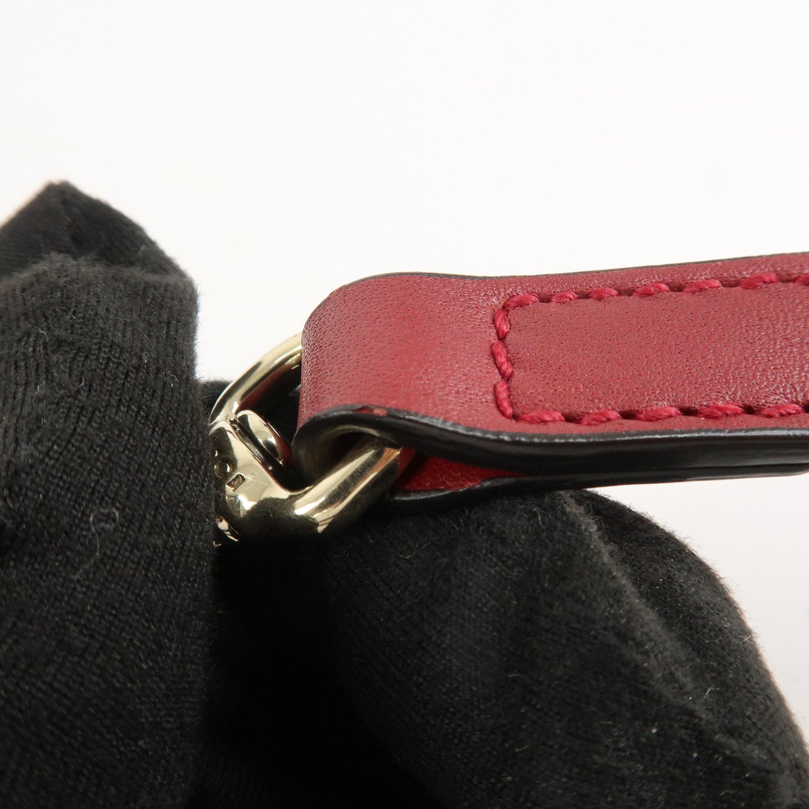 GUCCI Micro Guccissima Leather 2Way Hand Shoulder Bag Red 449654 Used