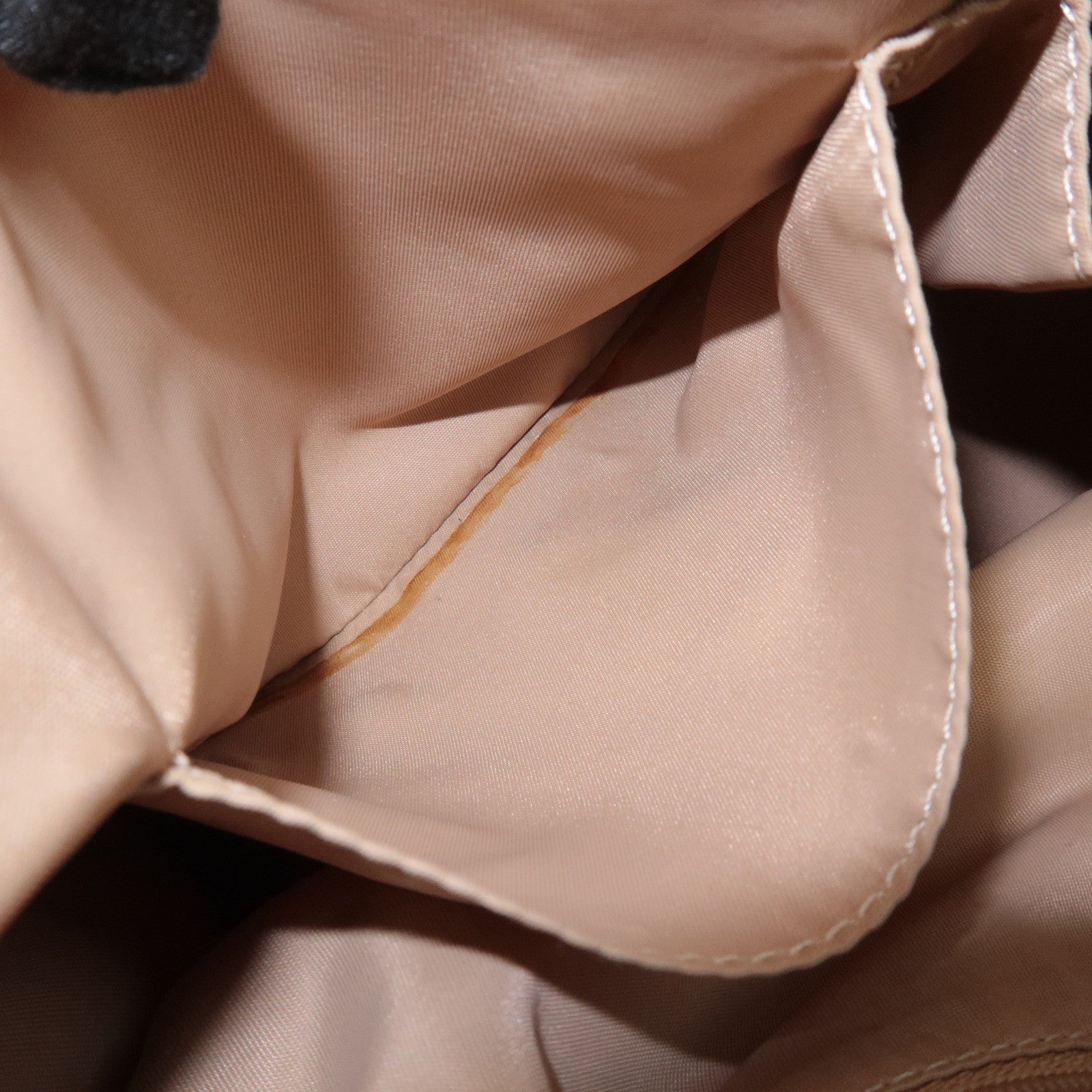 Christian Dior Trotter Street Chic Leather Canvas Boston Bag Beige Used