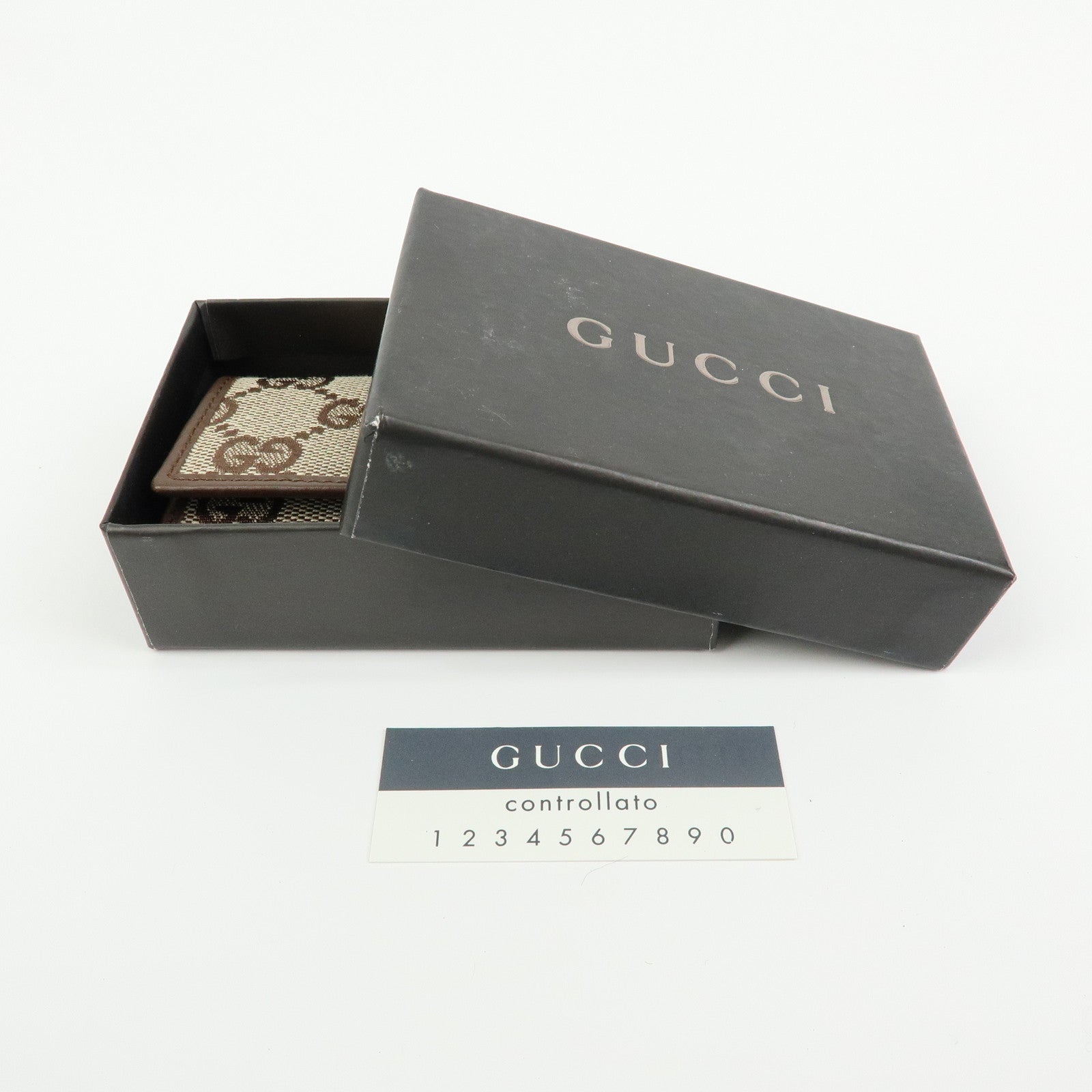 GUCCI GG Canvas Leather 6 Ring Key Case Beige Brown