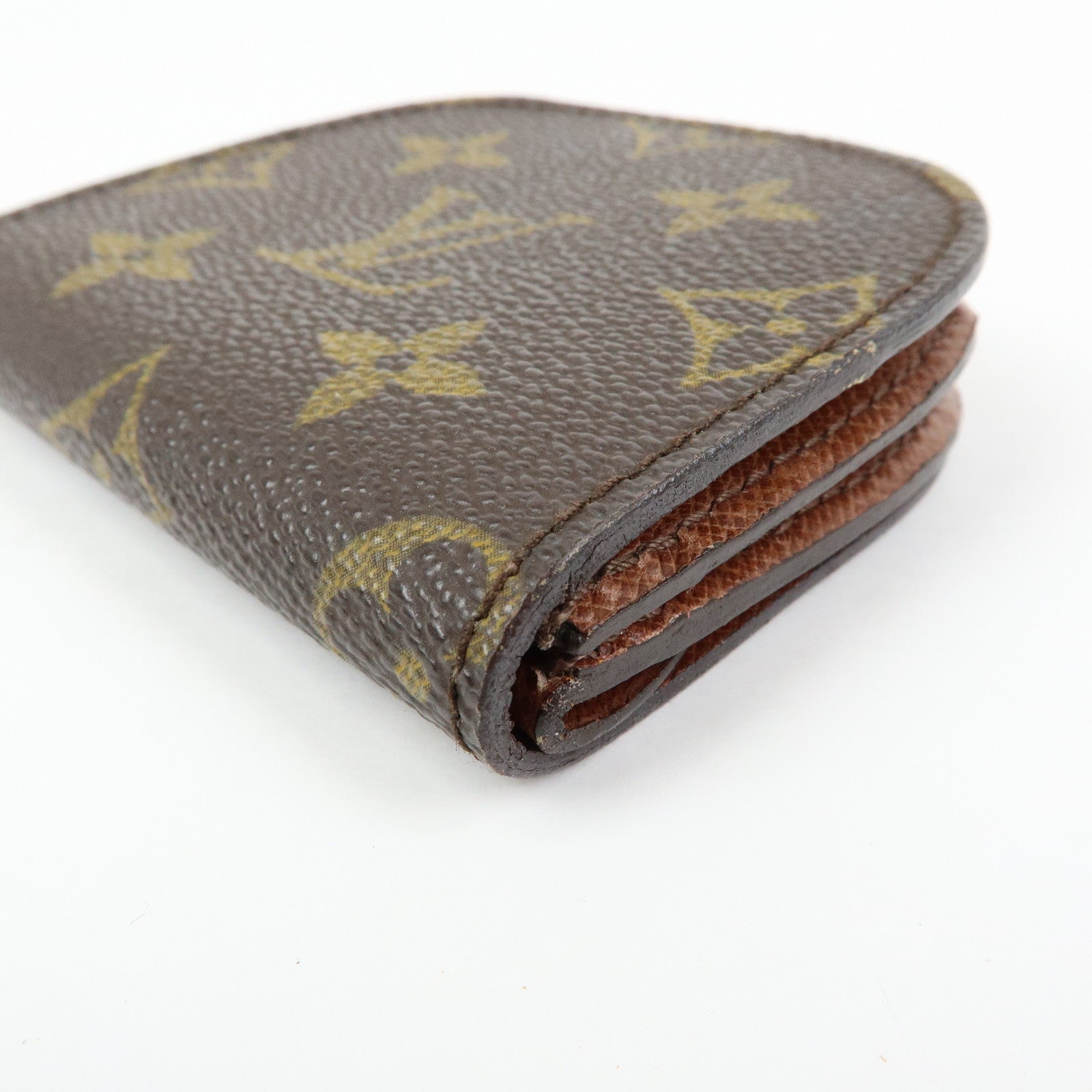 Louis Vuitton Monogram Porte Monnaie Gousset Coin Case Brown M61970